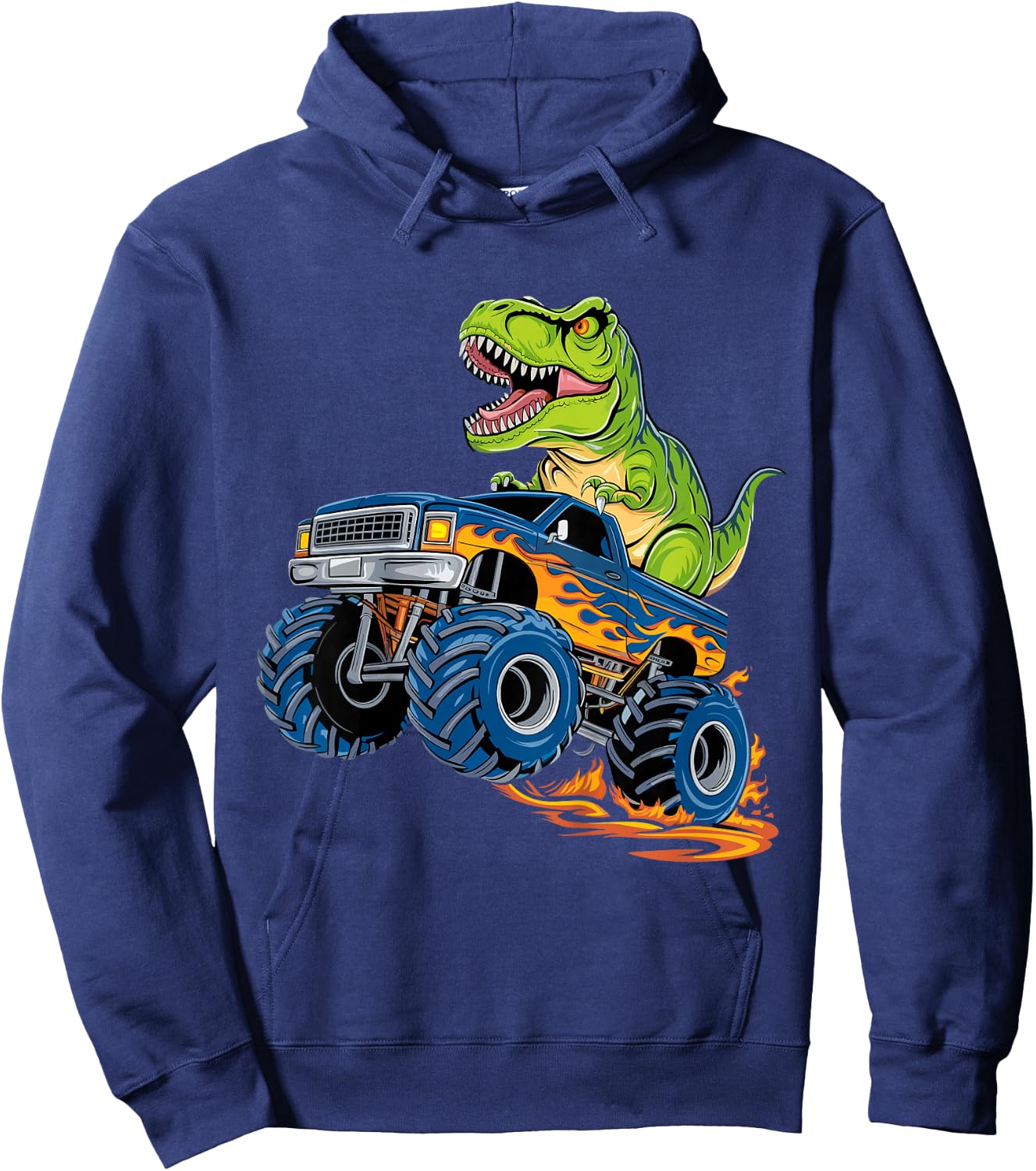 Monster Truck Dinosaur Hoodie - Hoodie | Navy