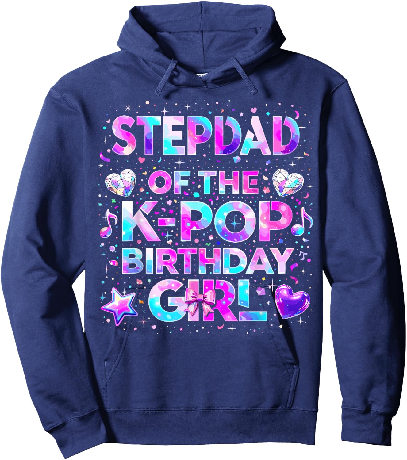 Stepdad of The K-Pop Birthday Girls Korean Music Hoodie - Hoodie | Navy