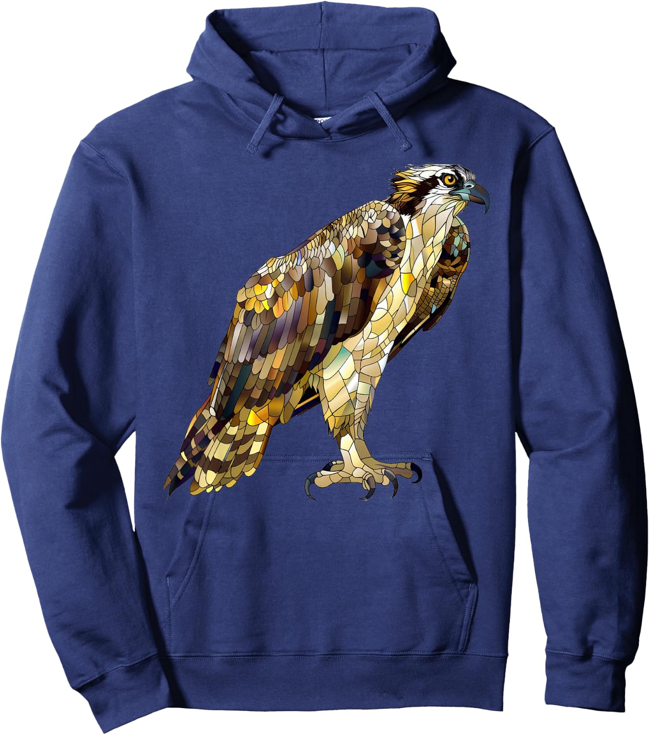 Osprey Bird Stained Glass Hoodie - Hoodie | Navy