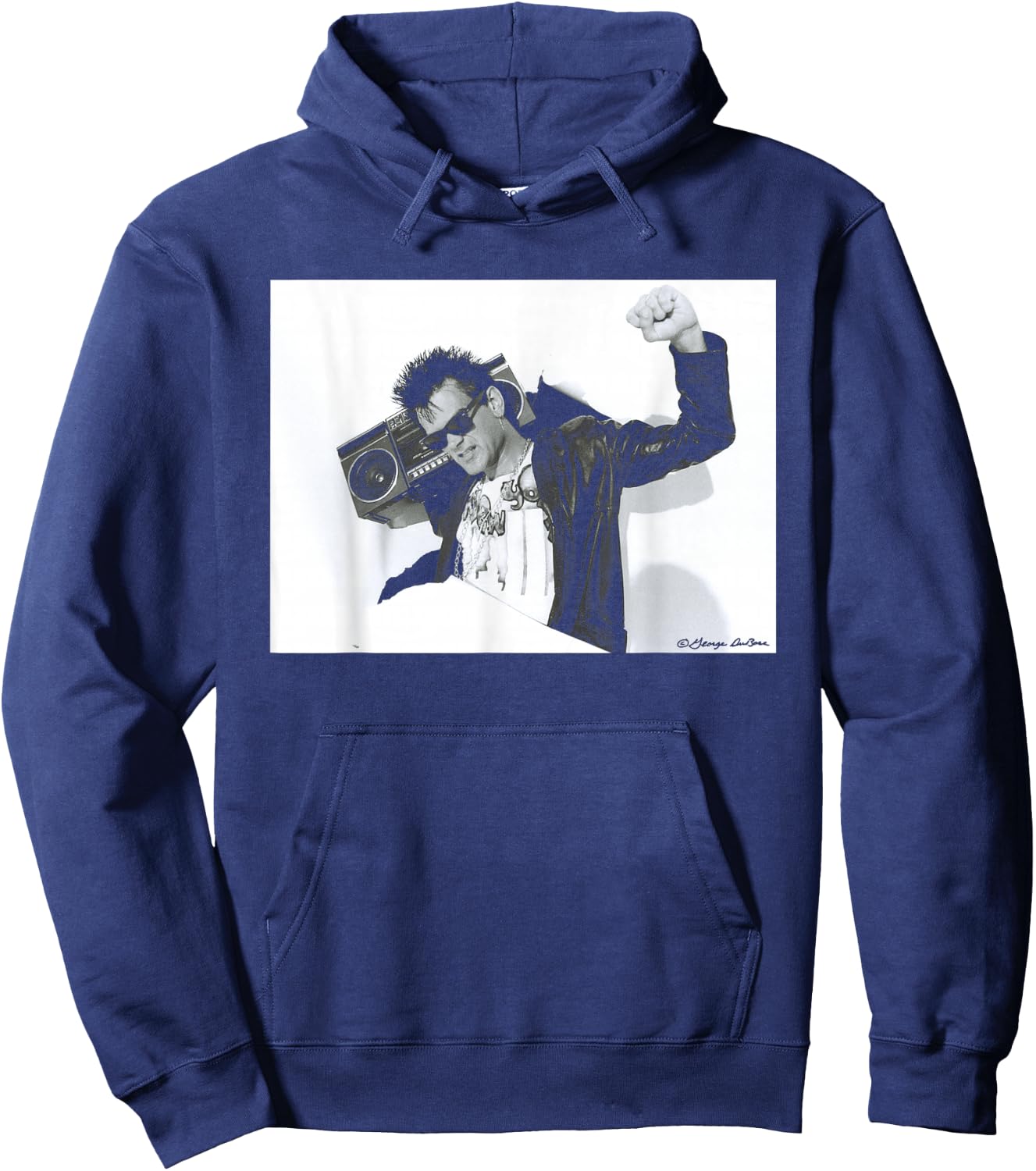 Rapper Dee Dee King of The Ramones by George DuBose Hoodie - Hoodie | Navy