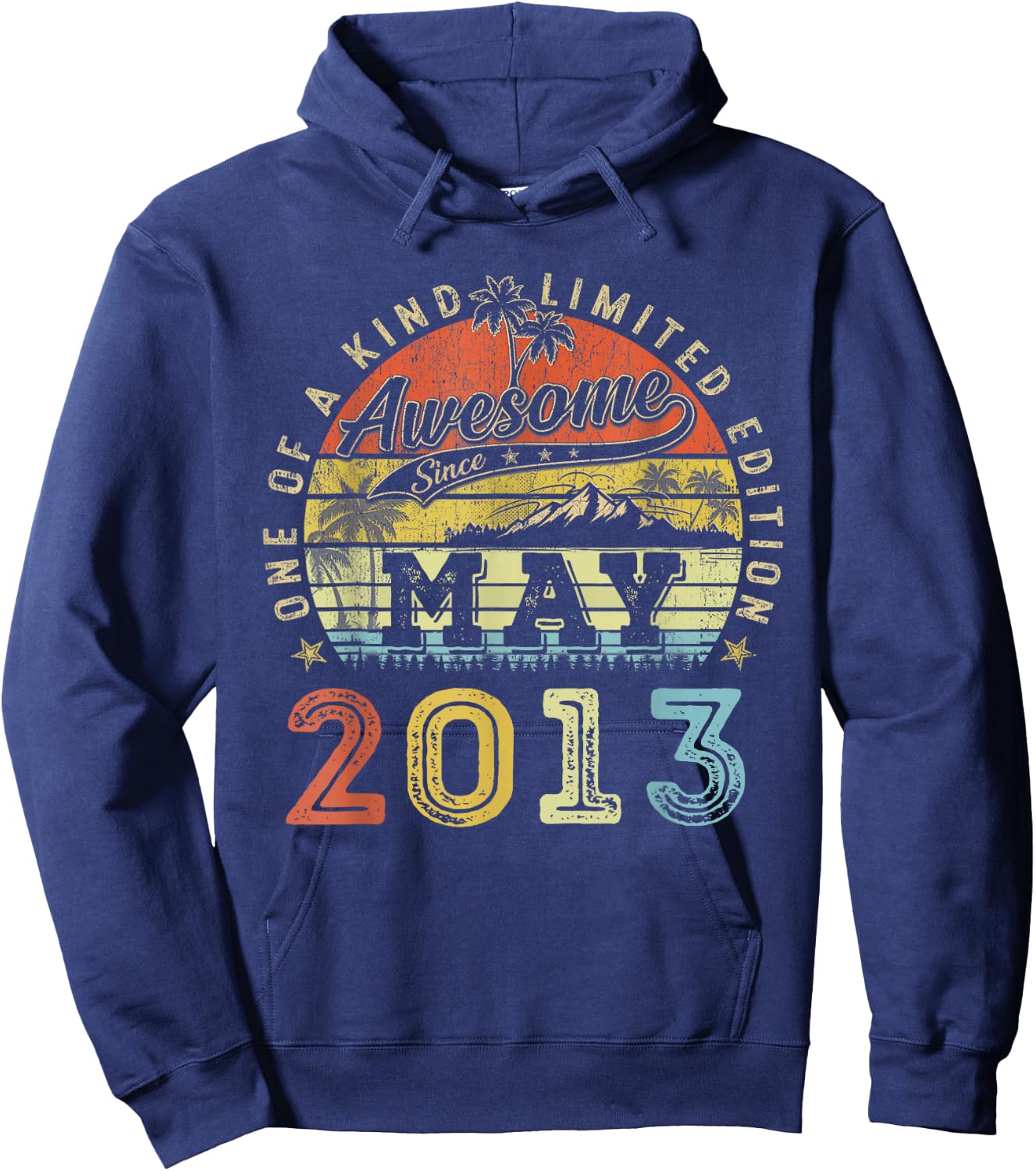 13 Limited Edition 2013 One of a Kind Mai 13. Geburtstag Hoodie - Hoodie | Navy