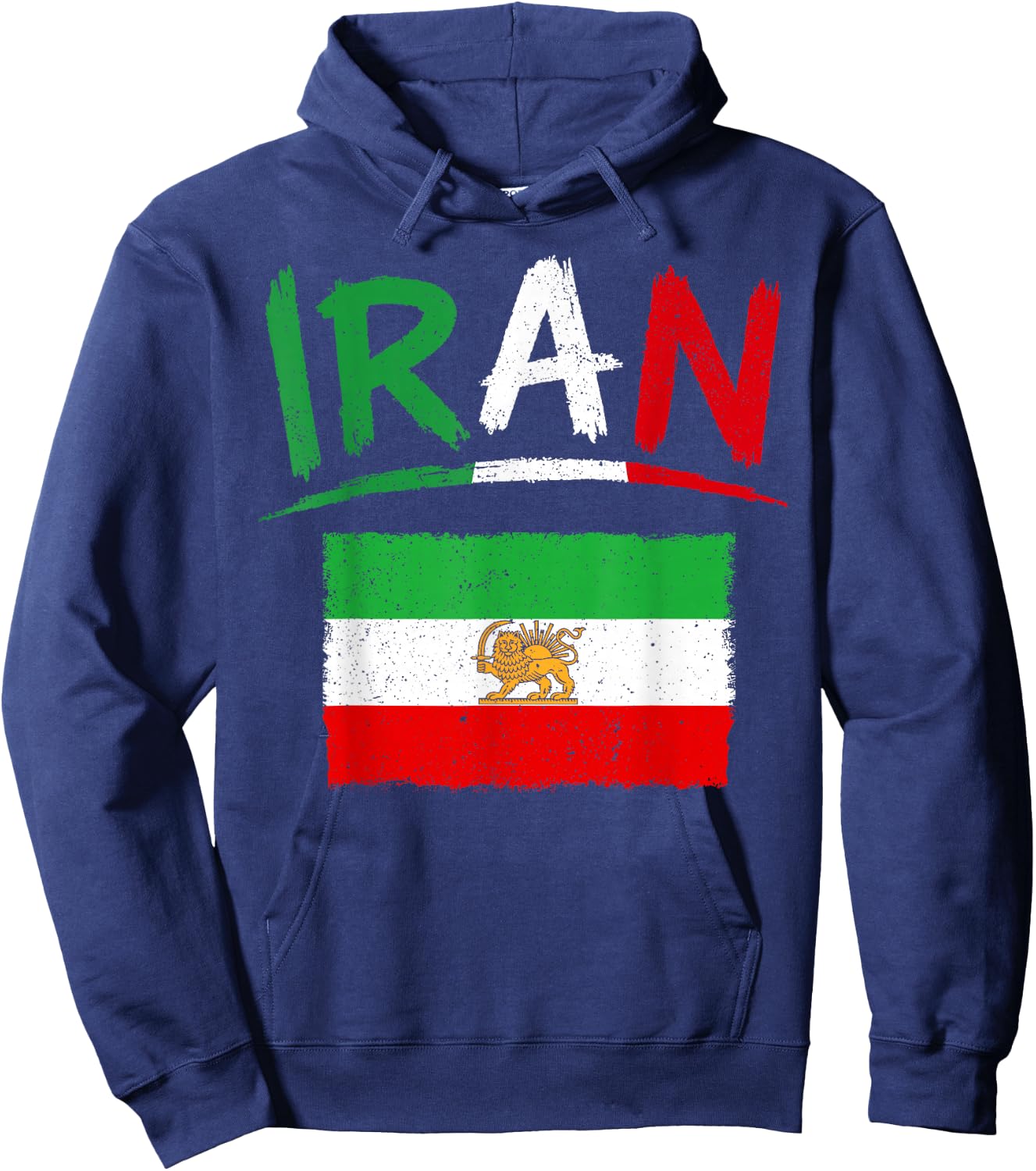 Iran Lion Sun Flag,Iran,Persian,Flag of Iran Hoodie - Hoodie | Navy