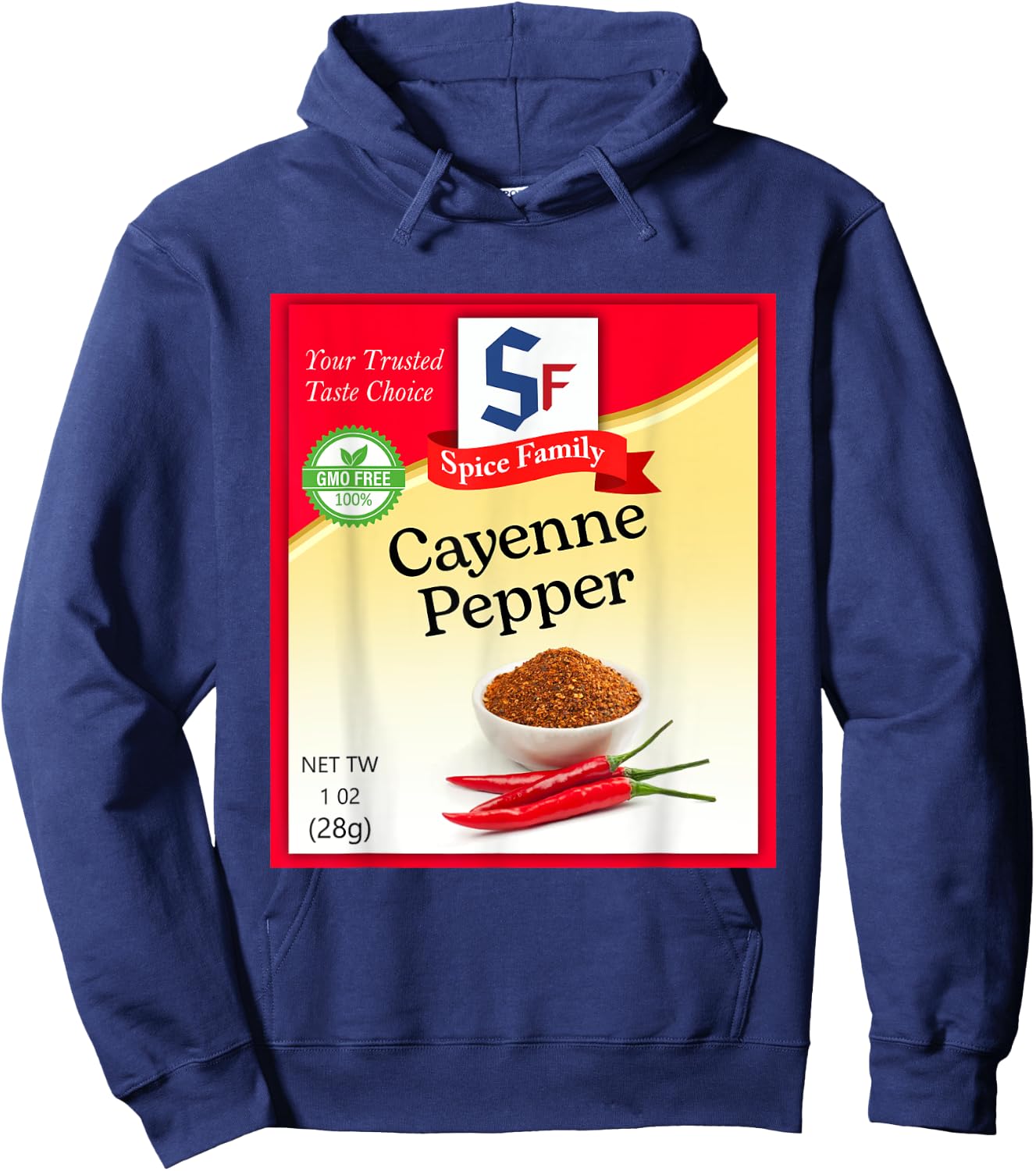 Cayenne Pepper Condiment Holiday Spice Group Costumes Hoodie - Hoodie | Navy
