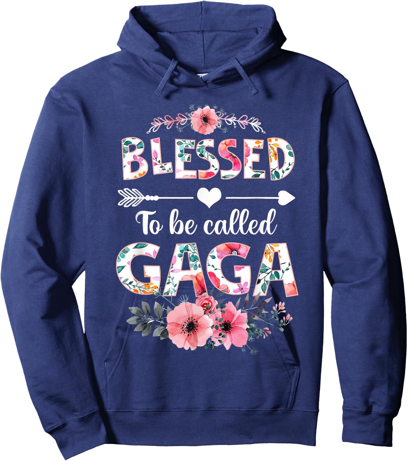Blessed to be called Gaga Shirt Funny Gaga Mother's Day Hoodie - Hoodie | Navy