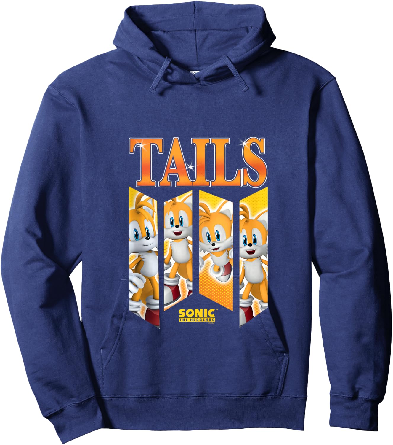 Sonic The Hedgehog Tails Speed & Shine Panels Hoodie - Hoodie | Navy