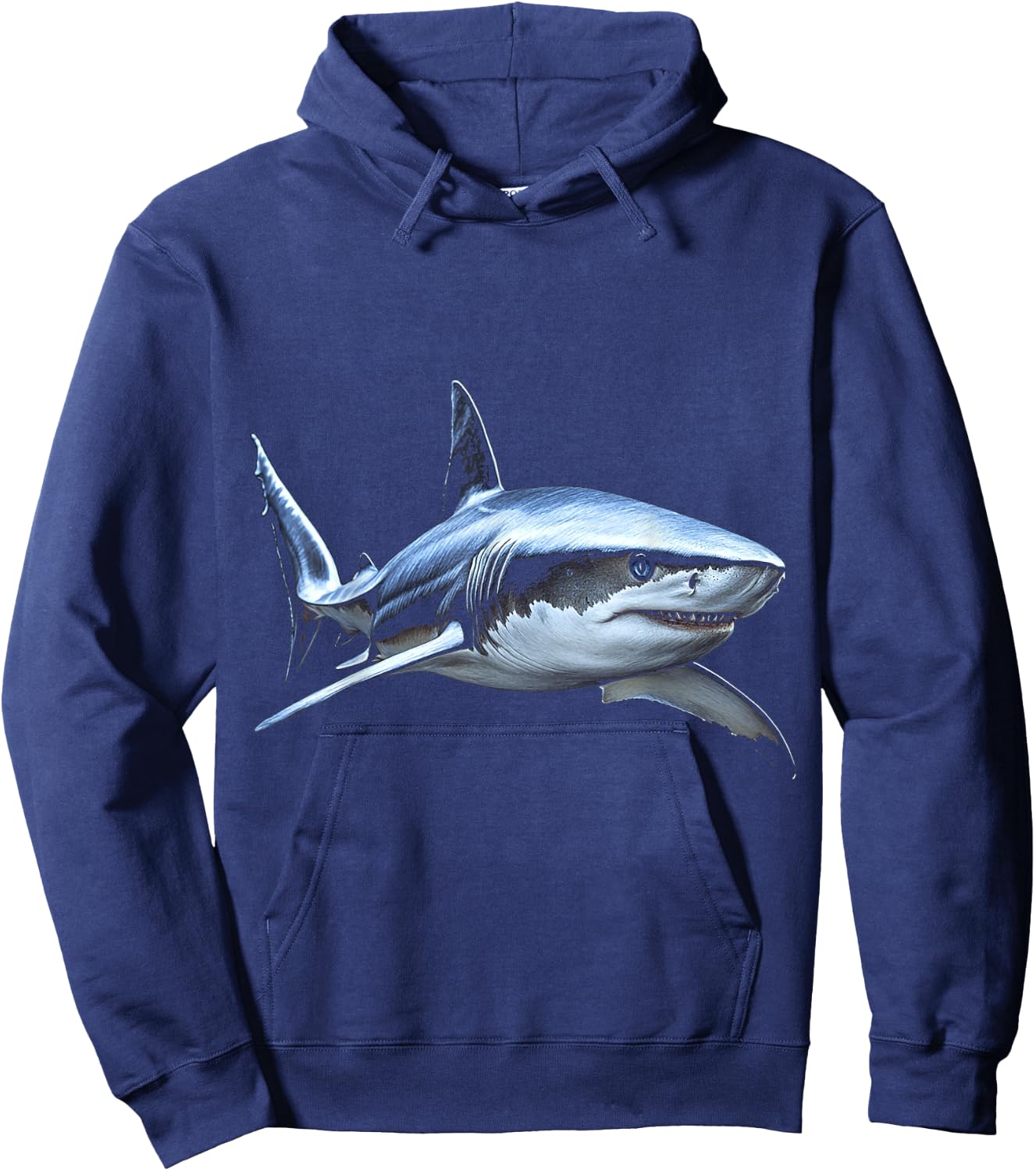 Shark Animal Blue Eyes Artwork Shark , black Hoodie - Hoodie | Navy