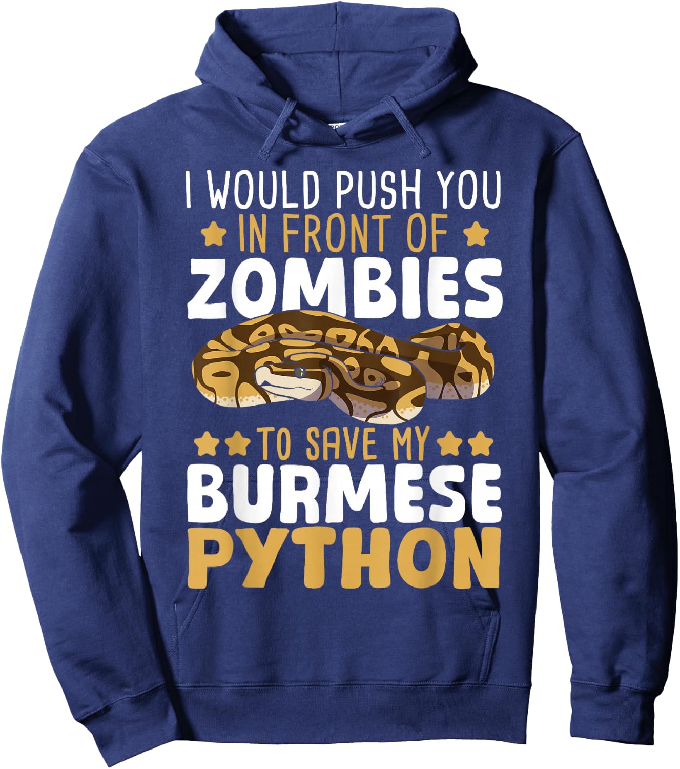 Burmese Python Lover Python Mom Snake Dad Reptile Python Hoodie - Hoodie | Navy
