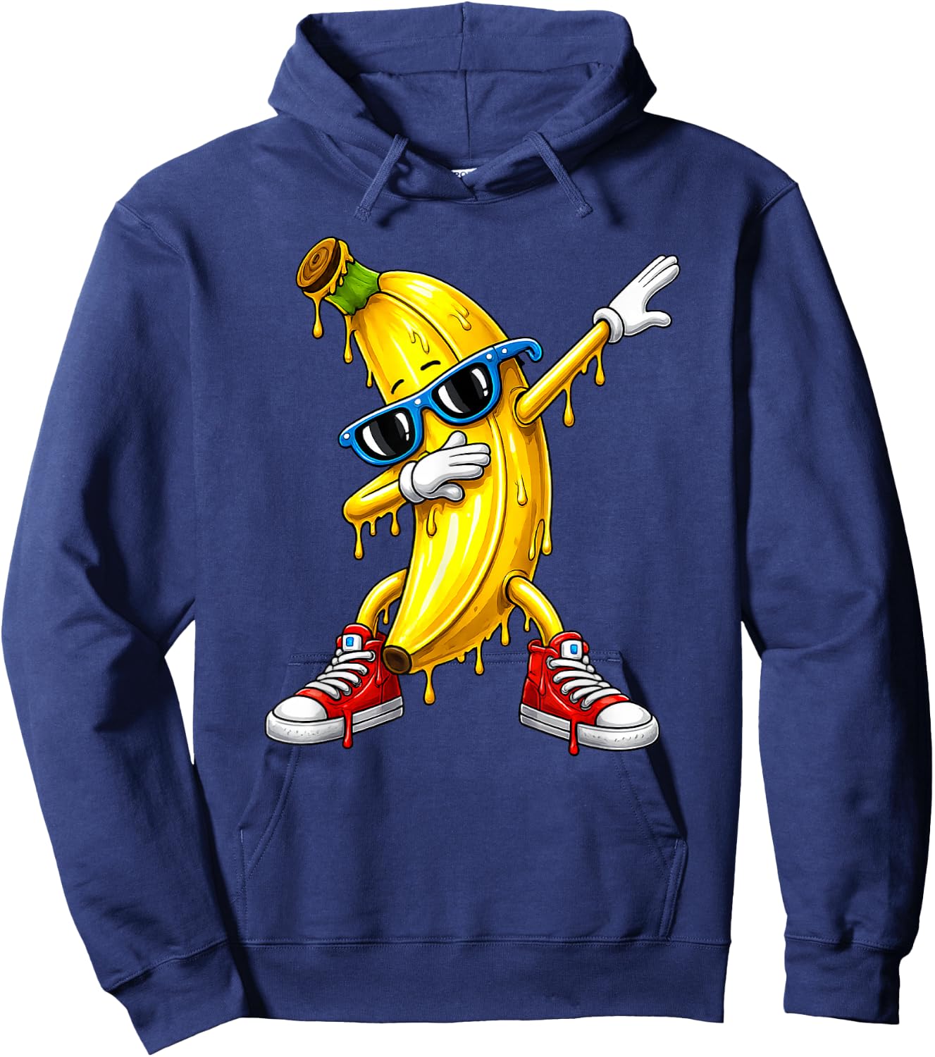 Funny Dabbing Banana Lover USA Drip Kids Boys Youth Hoodie - Hoodie | Navy