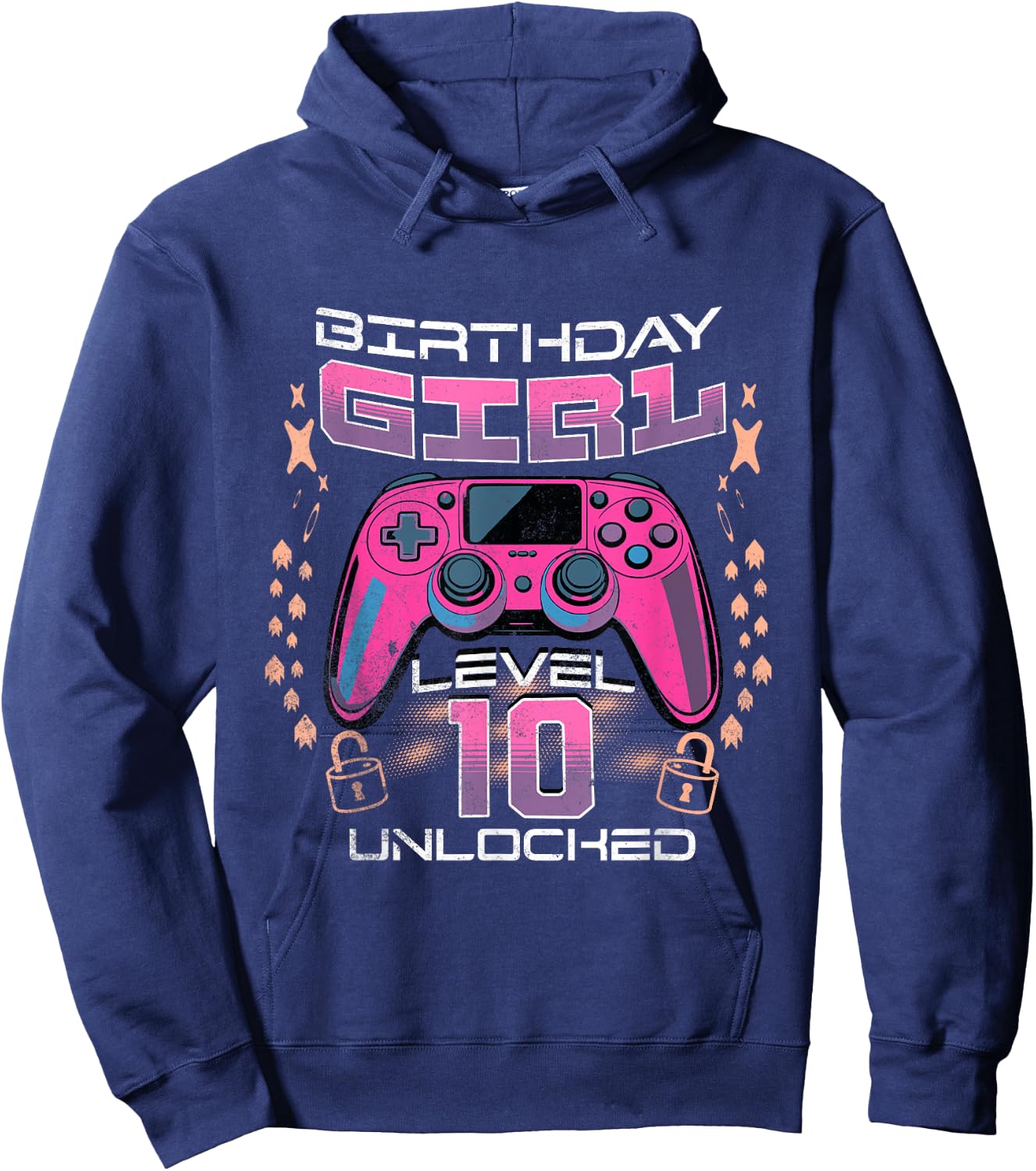 10th Birthday Gaming Gift Girl Age 10 Year Old Gamer Girls Hoodie - Hoodie | Navy