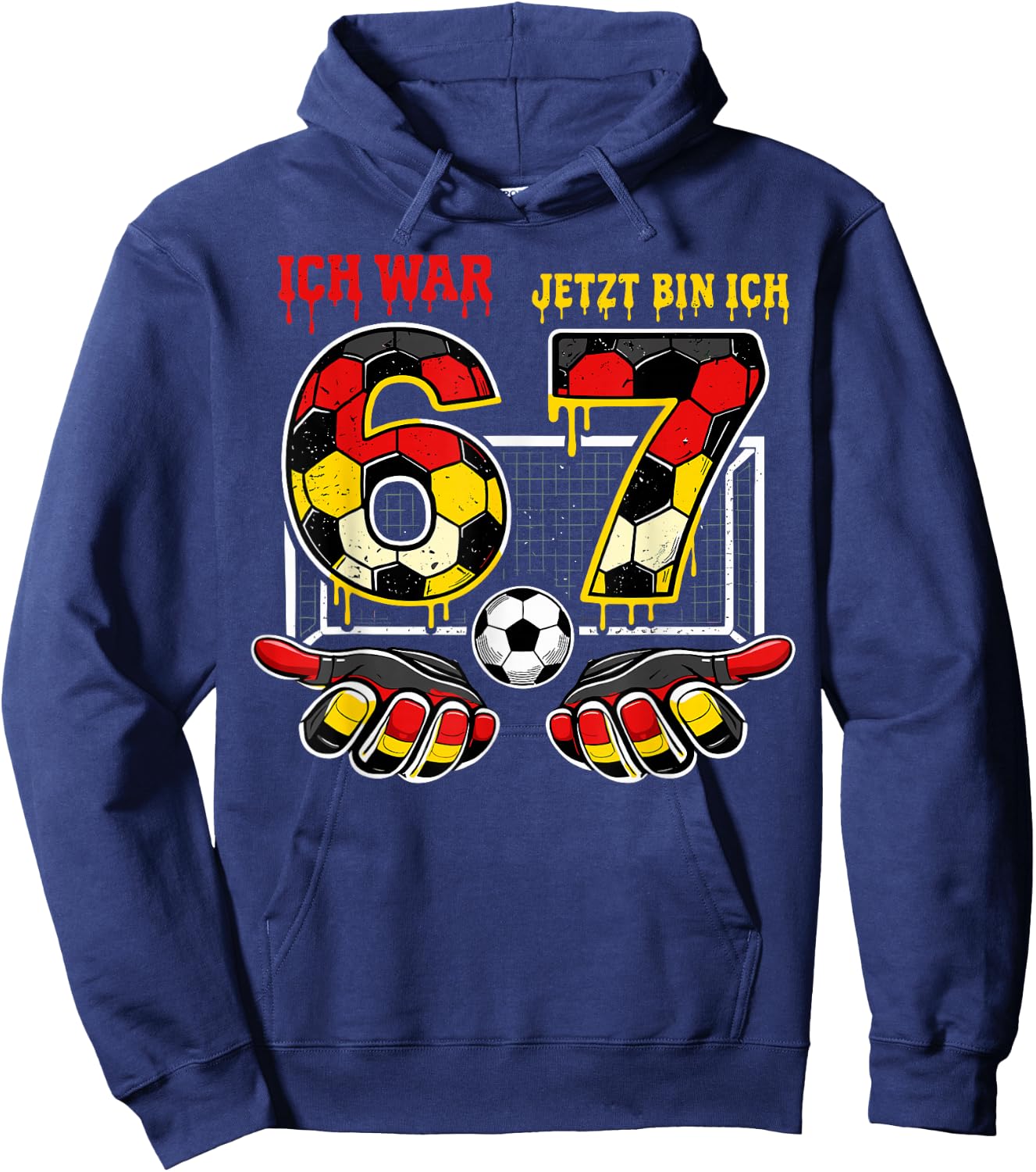 6 7 Geburtstag Six Seven 67 Meme Trend 7 Geburtstagsshirt Hoodie - Hoodie | Navy