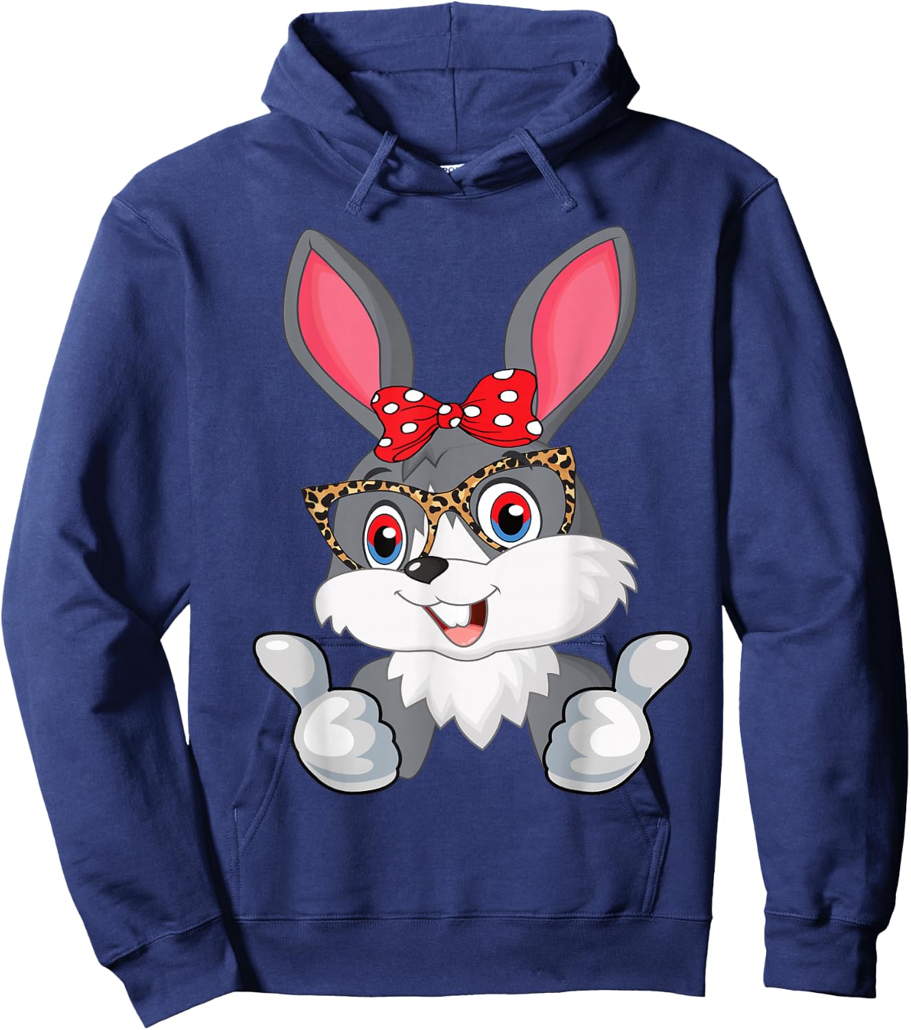 Easter Bunny Easter Gift Girls Women Children Easter , black Hoodie - Hoodie | Navy