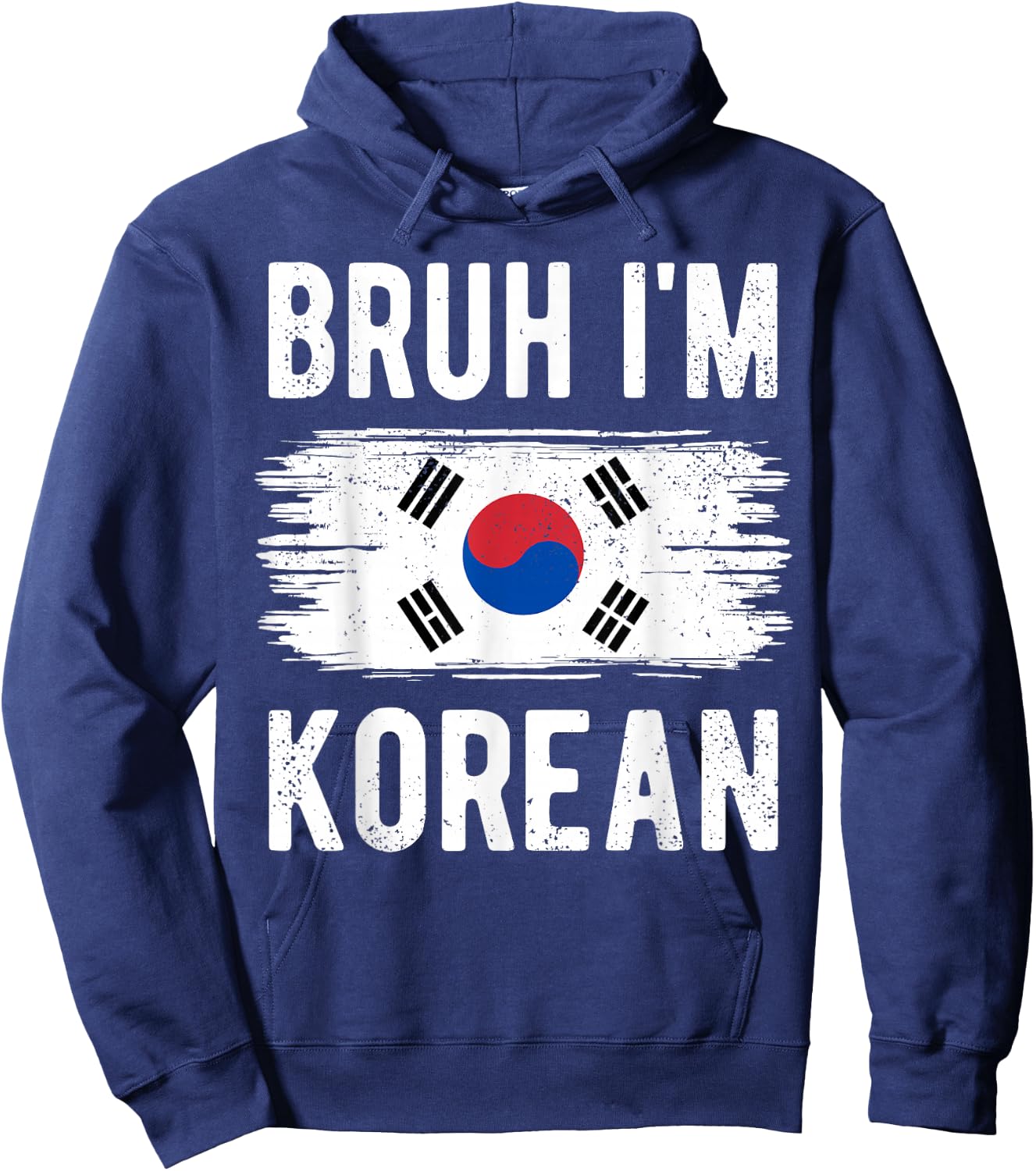 Bruh I'm Korean South Korea Flag Funny Korean Boys Kids Hoodie - Hoodie | Navy