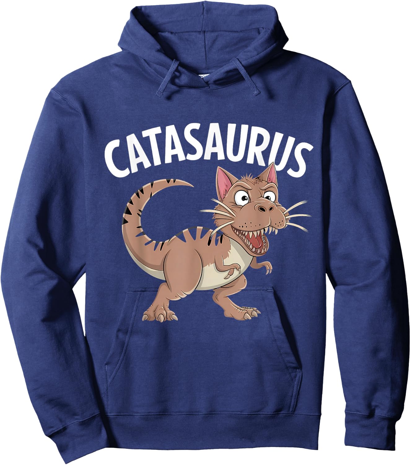 Cat Dino T-Rex Dinosaur Cat Owner Funny Cat Hoodie - Hoodie | Navy