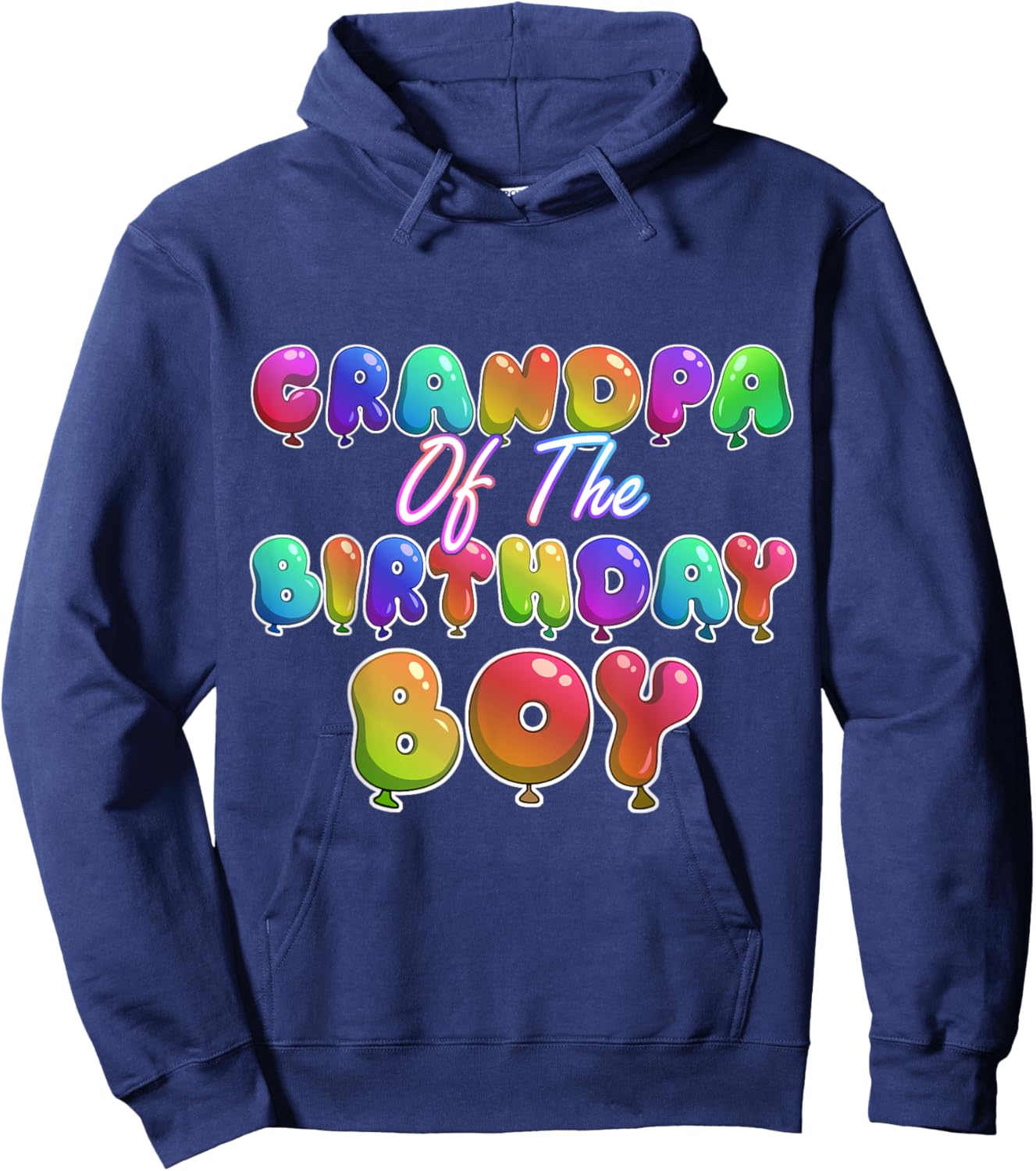Grandpa Of The Birthday Boy Balloon Boys Party Hoodie - Hoodie | Navy
