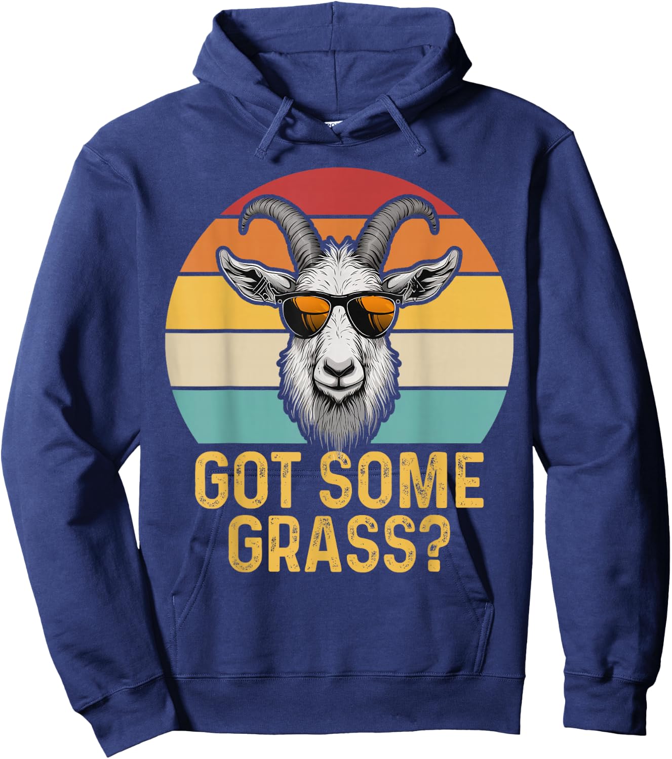 Got Some Grass? Funny Goat Lover Farm Animal Farmer Hoodie - Hoodie | Navy