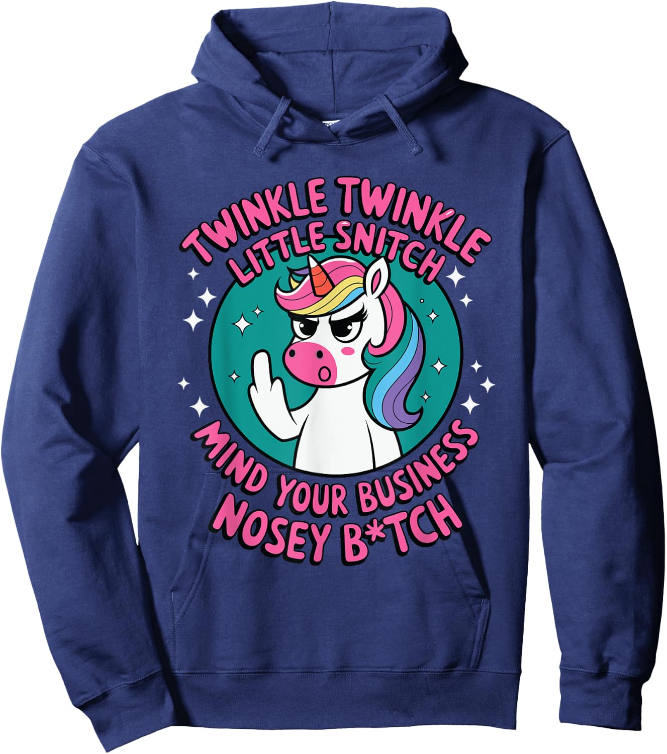 Funny Unicorn Twinkle Twinkle Little Snitch Hoodie - Hoodie | Navy