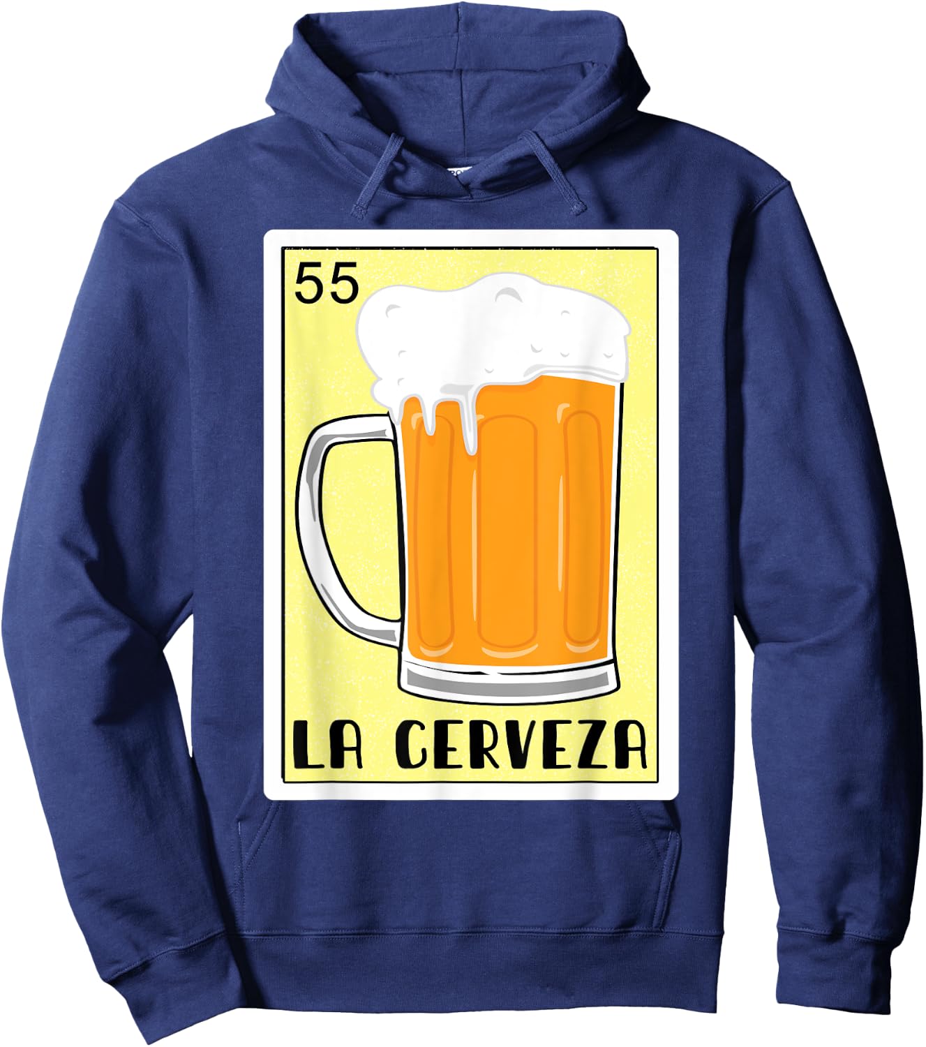 Funny Spanish-Mexican Bingo Gifts - La Cerveza Hoodie - Hoodie | Navy