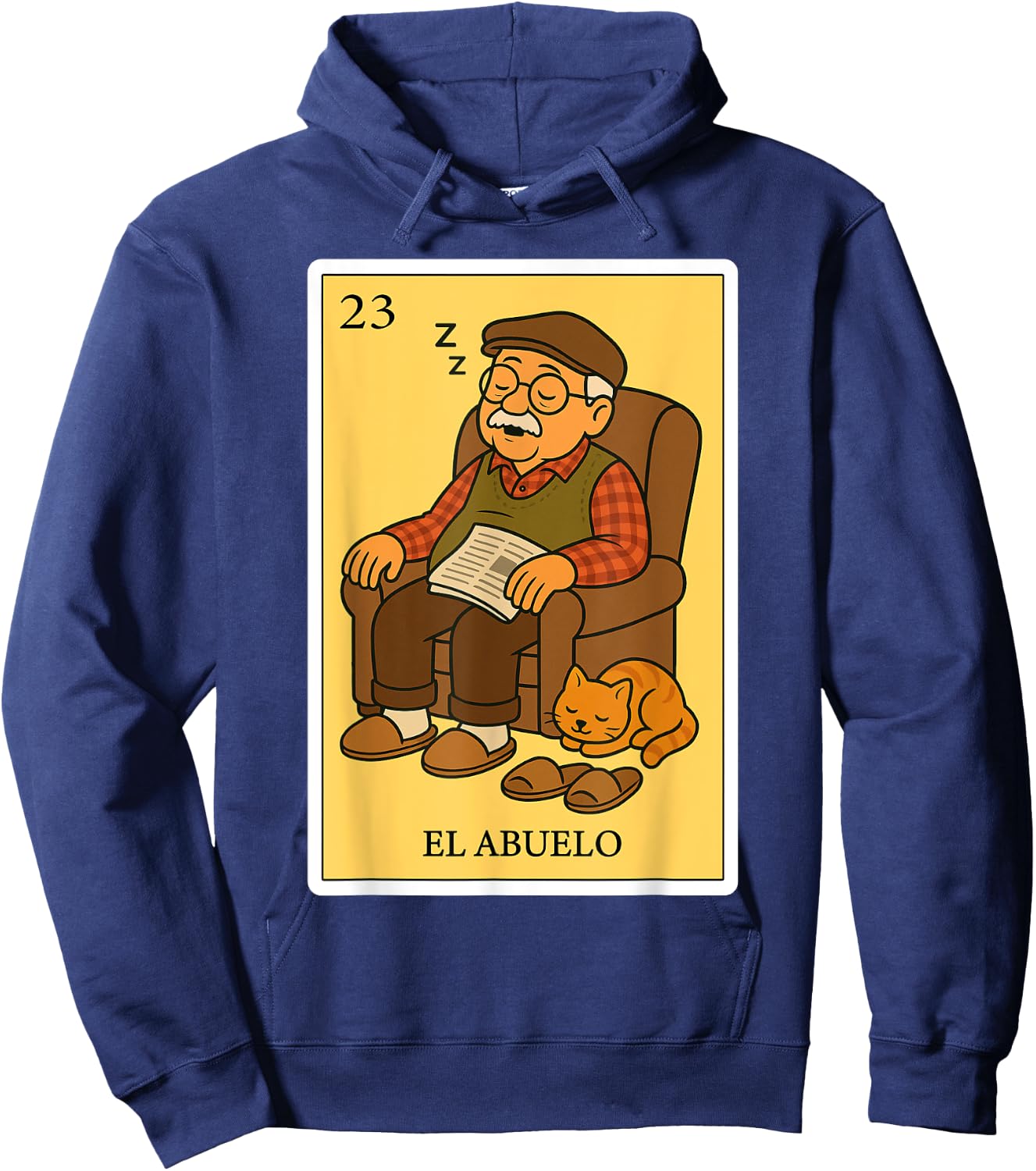 El Abuelo Dormilón | Spanish-Mexican Bingo Gifts for Abuela Hoodie - Hoodie | Navy