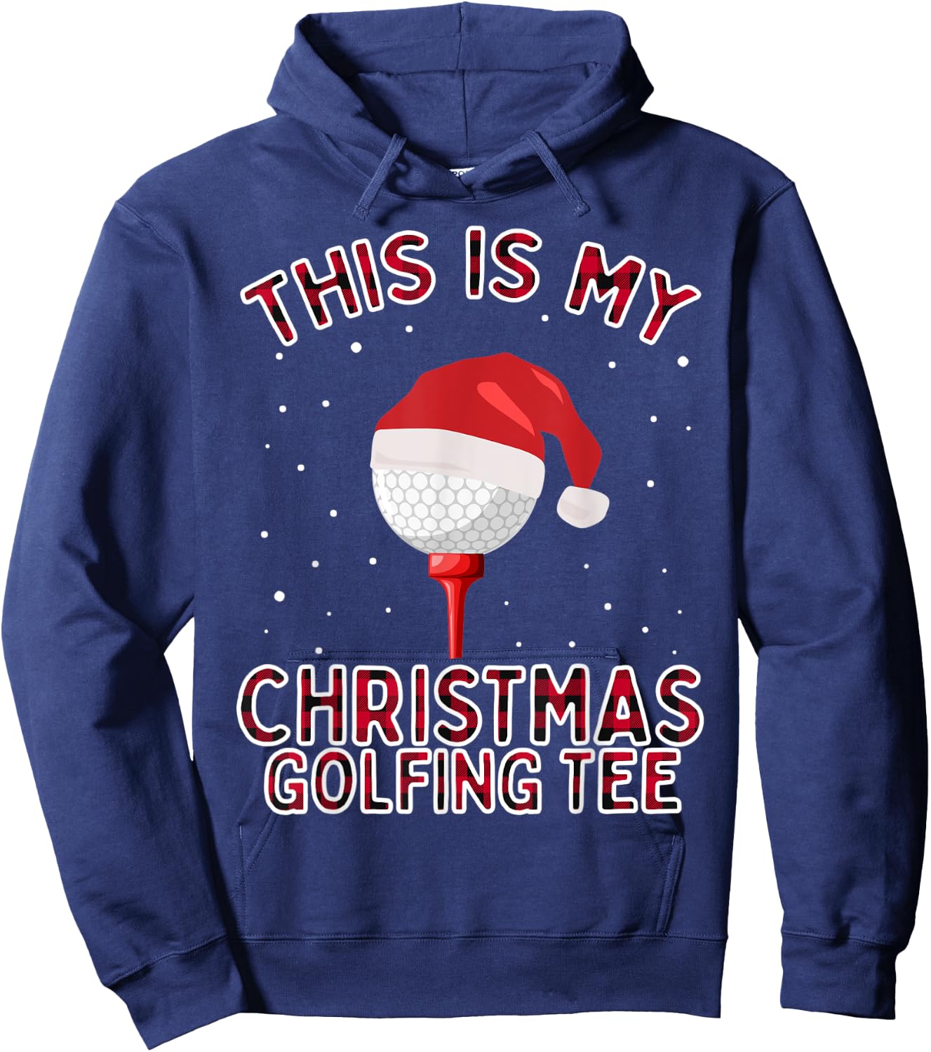 This is My Christmas Pajama Shirt Funny Golf Gift Plaid Hoodie - Hoodie | Navy