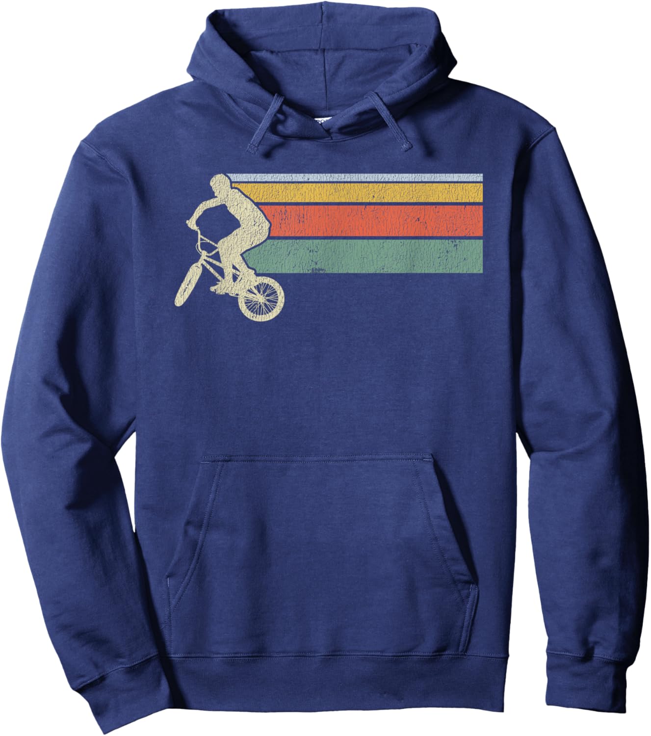 Styleuniversal Vintage BMX - Kids, Girls - Black - Short Sleeve - Small - Classic Fit Hoodie - Hoodie | Navy
