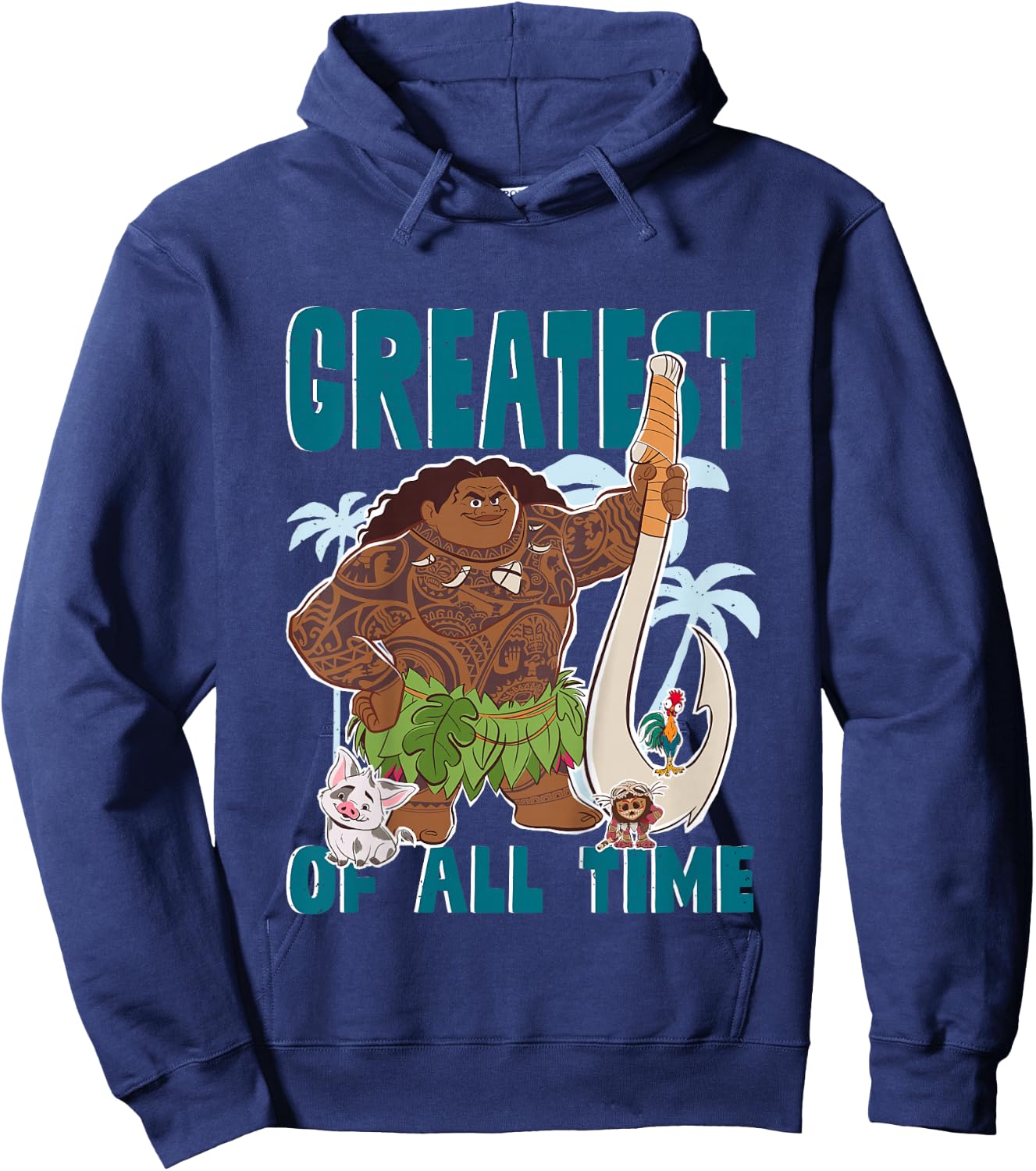 Kids Moana 2 Maui Greatest , Blue, 2 Hoodie - Hoodie | Navy