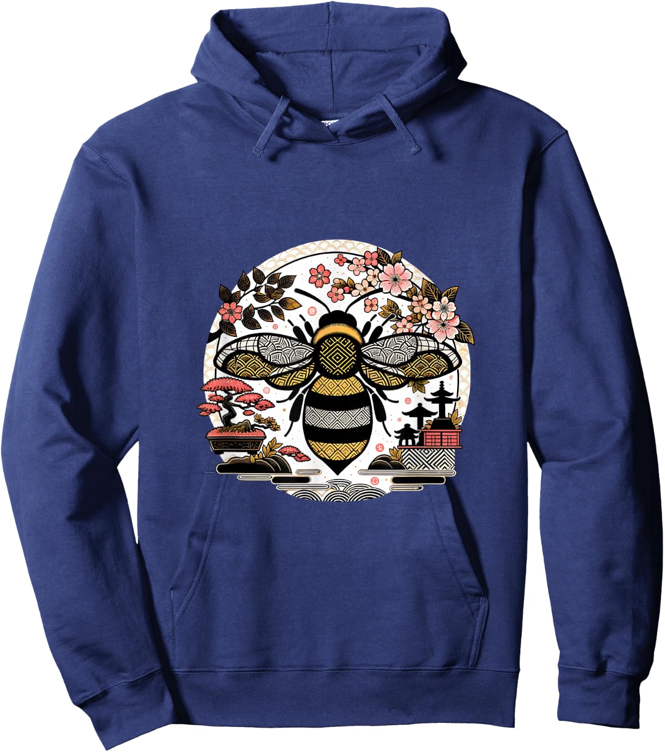 Japanese Garden BumbleBee Beekeeper Honey Bees Hoodie - Hoodie | Navy