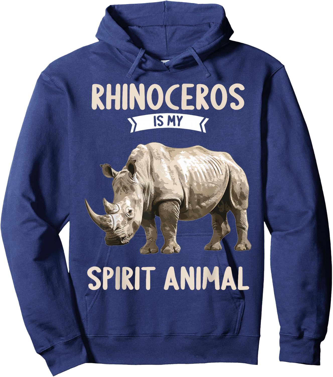 Rhinoceroses Rhinos Rhinoceros is my spirit animal Rhino Hoodie - Hoodie | Navy