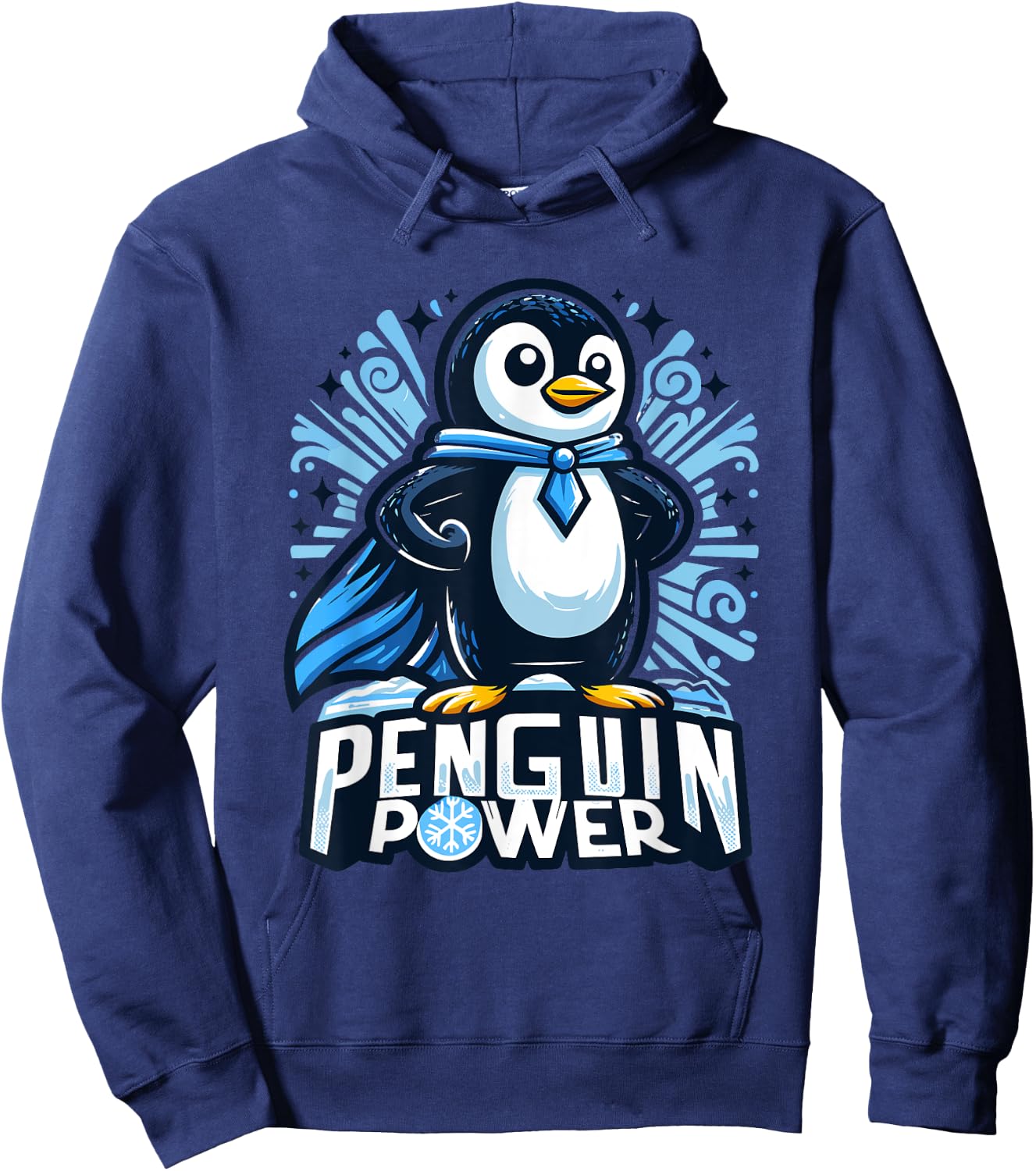 Penguin Power Super Hero - Cute Penguin Superhero Hoodie - Hoodie | Navy