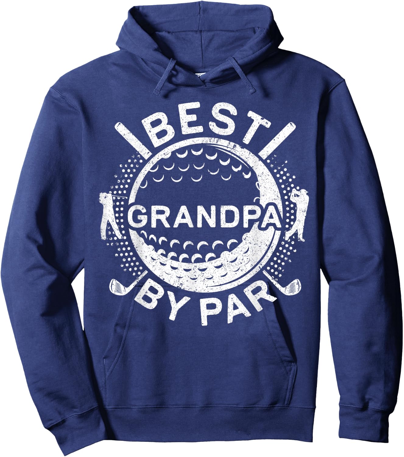Best Grandpa By Par Shirt Men Papa Golf Lover Fathers Day Hoodie - Hoodie | Navy