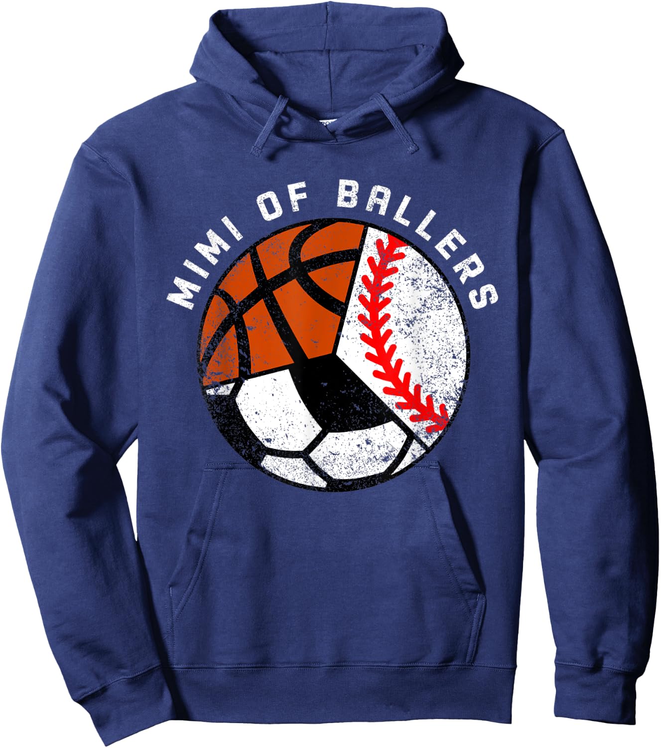 Mimi Of Ballers Funny Baseball Soccer Basketball Mimi Hoodie - Hoodie | Navy