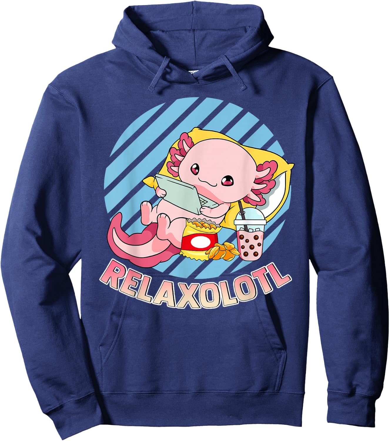 Axolotl Shirt Axolotl Shirts For Girls Cute Relaxolotl Hoodie - Hoodie | Navy
