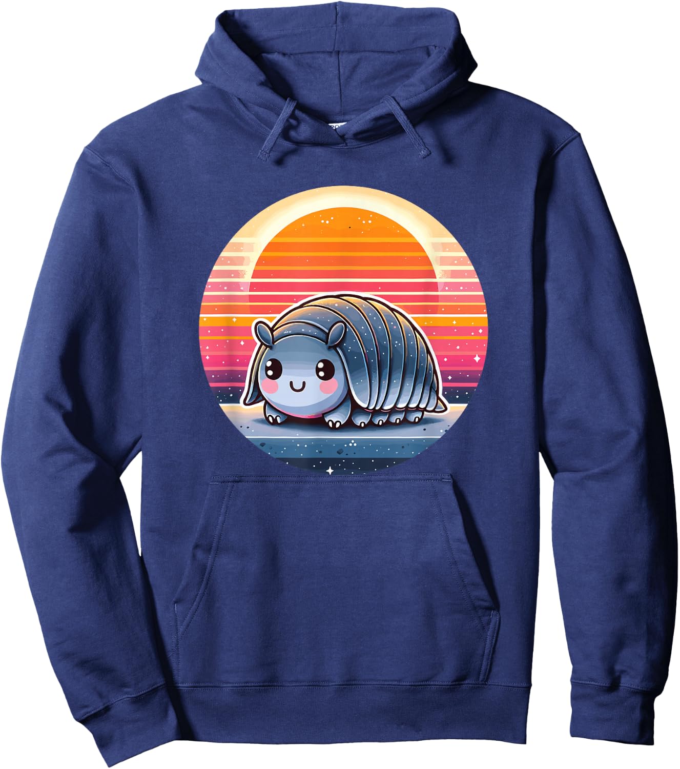 Roly Poly Sunset, Pill Bug Kawaii, Rollie Pollie Hoodie - Hoodie | Navy