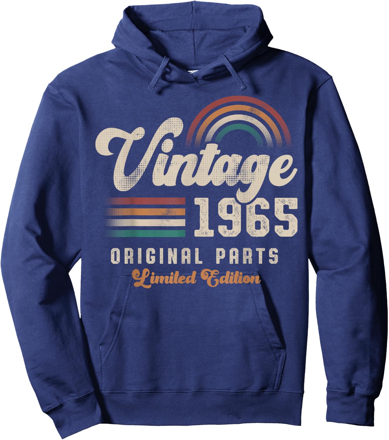 Vintage 1965 Birthday Birth Year 60 Retro Hoodie - Hoodie | Navy