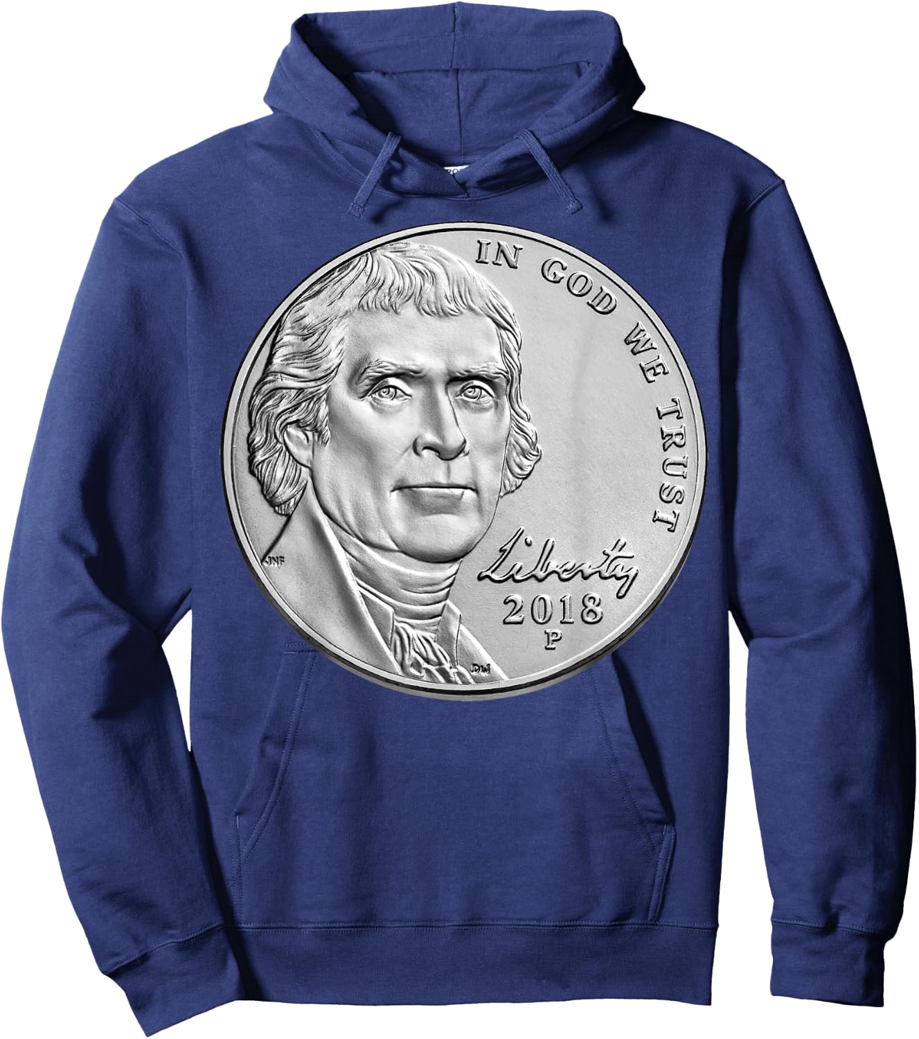 USA Coins Nickel 5 Cents America United States Hoodie - Hoodie | Navy