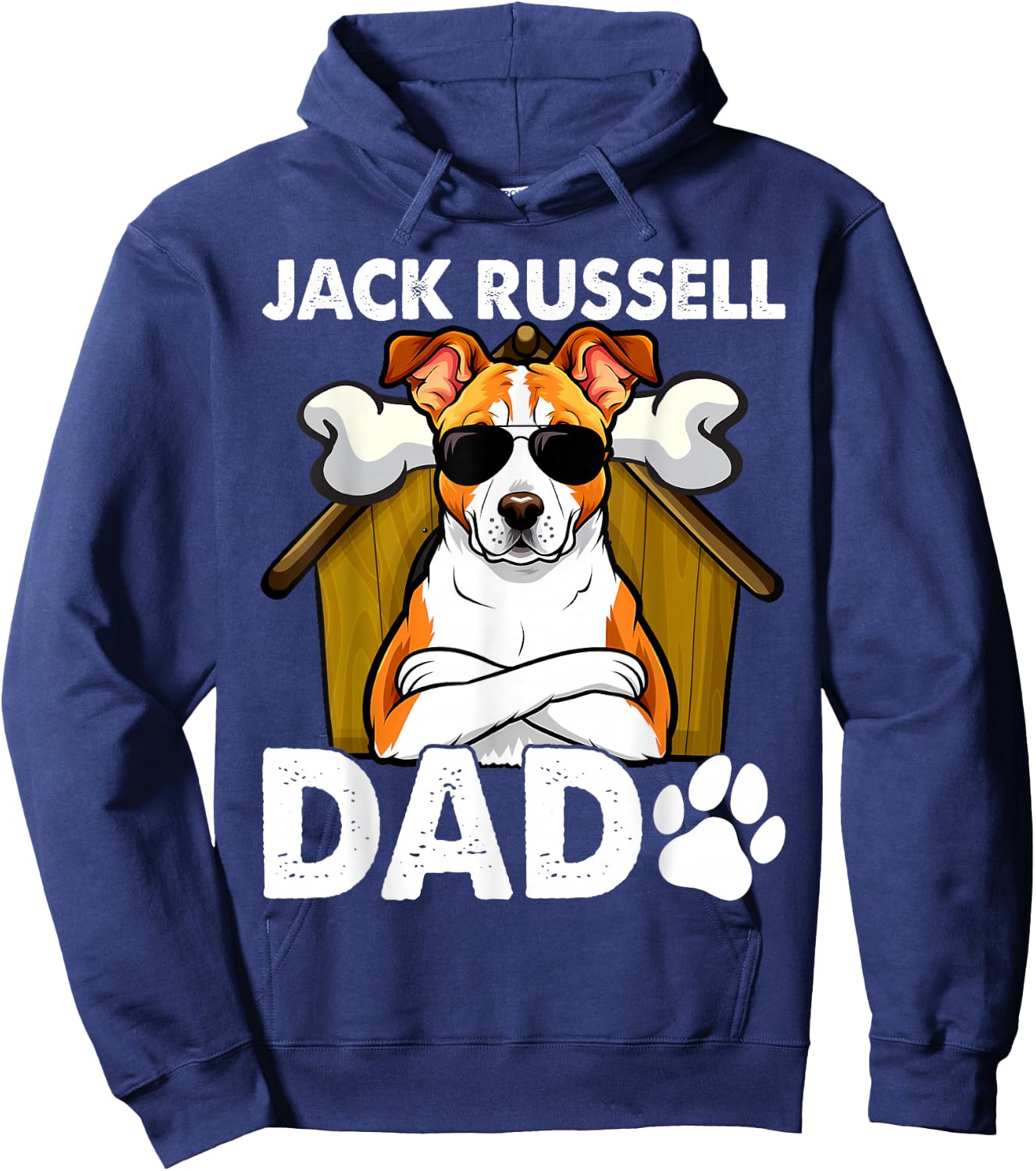 Jack Russell Terrier Dad Male Dogs Hoodie - Hoodie | Navy