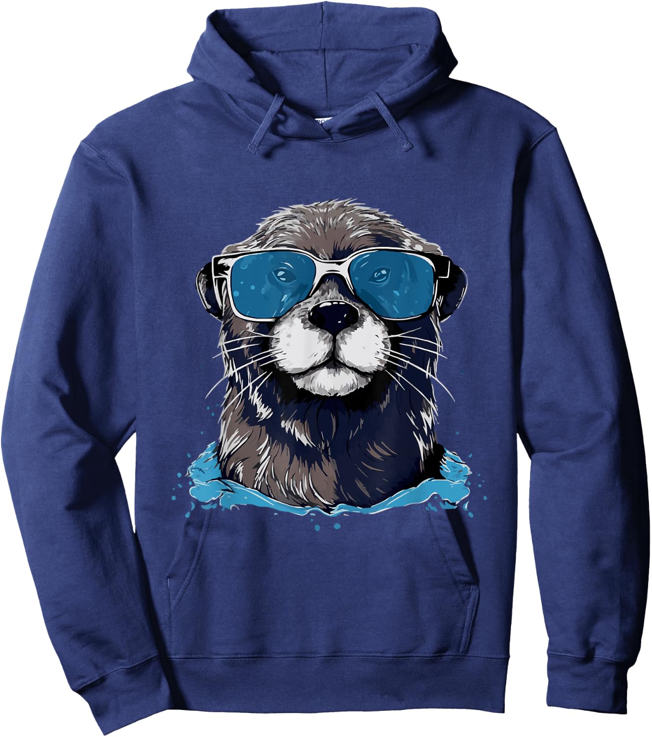 Otter With Sunglasses Hoodie - Hoodie | Navy
