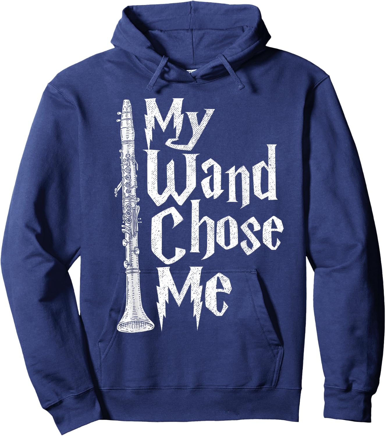 My Wand Chose Me - Clarinet Player Clarinetist Music Lover Hoodie - Hoodie | Navy