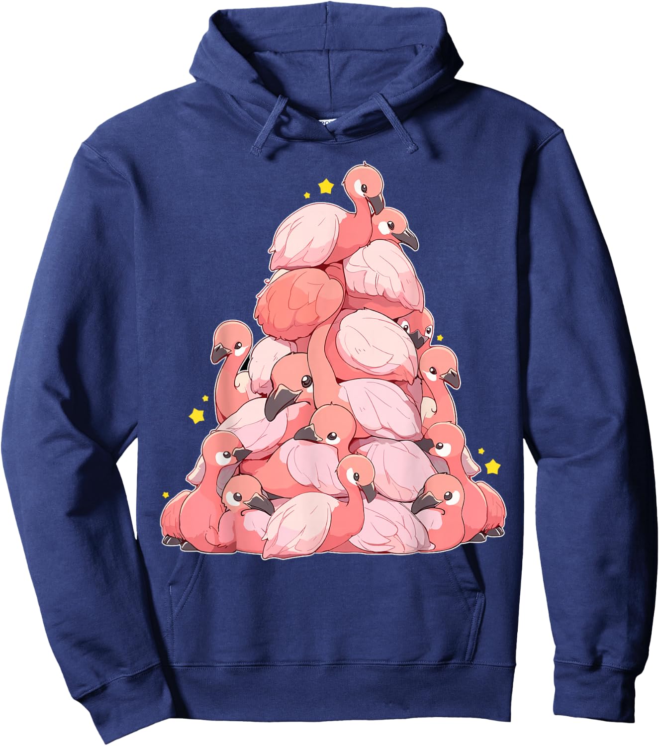 Flamingo Shirt Girls Boys Kawaii Cute Flamingo Pile Hoodie - Hoodie | Navy