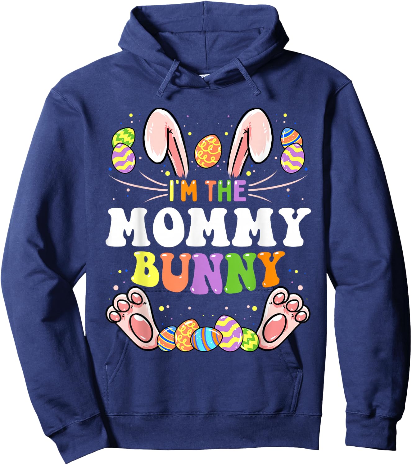 I'm The Mommy Bunny Matching Family Easter Party Hoodie - Hoodie | Navy