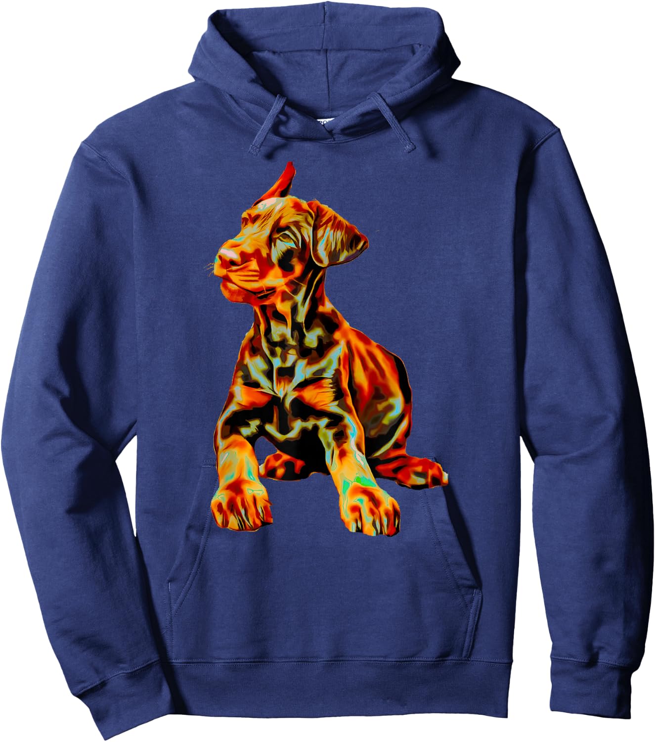 Doberman T Shirt Funny Doberman Shirt Men Women Kids Hoodie - Hoodie | Navy