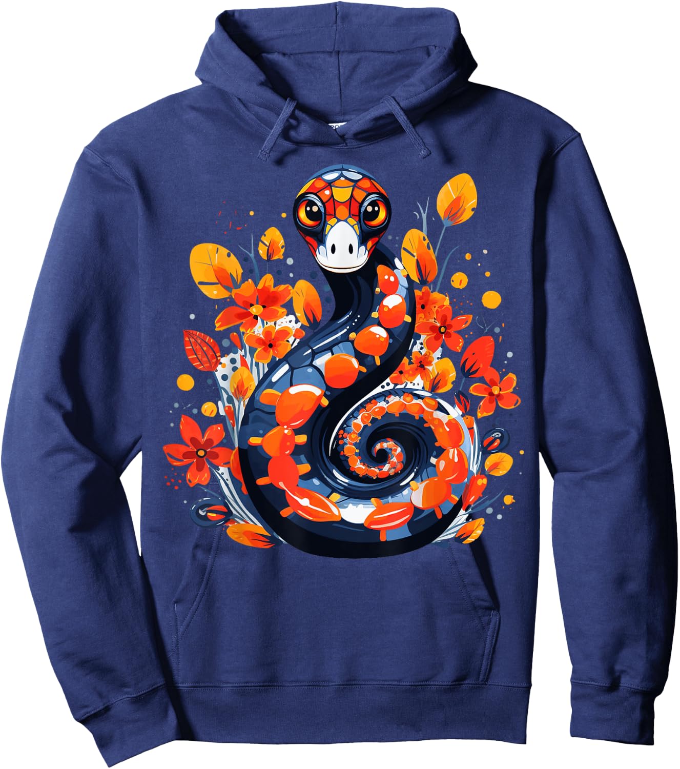 Coral Snake Hippie Hoodie - Hoodie | Navy