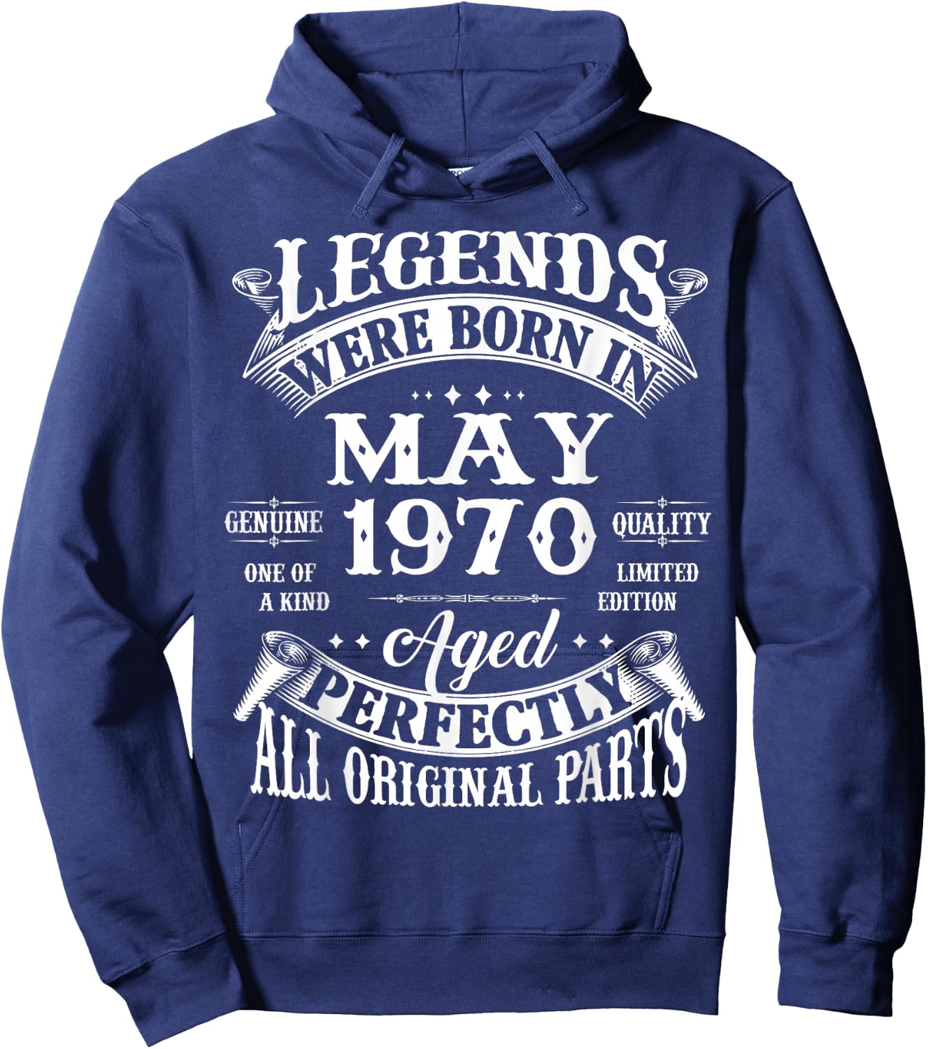 56th Birthday Legends Born In May 1970 56 Years Old Hoodie - Hoodie | Navy