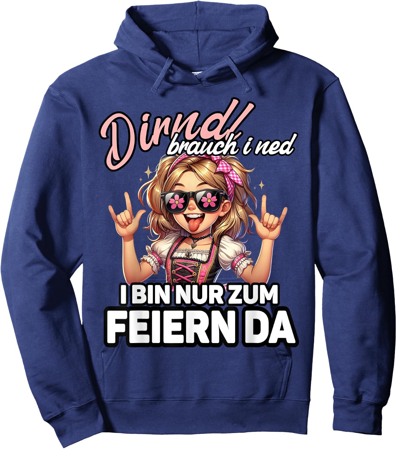 Dirndl Brauch I Ned Oktoberfest Trachtenshirt Damen Trachten Hoodie - Hoodie | Navy
