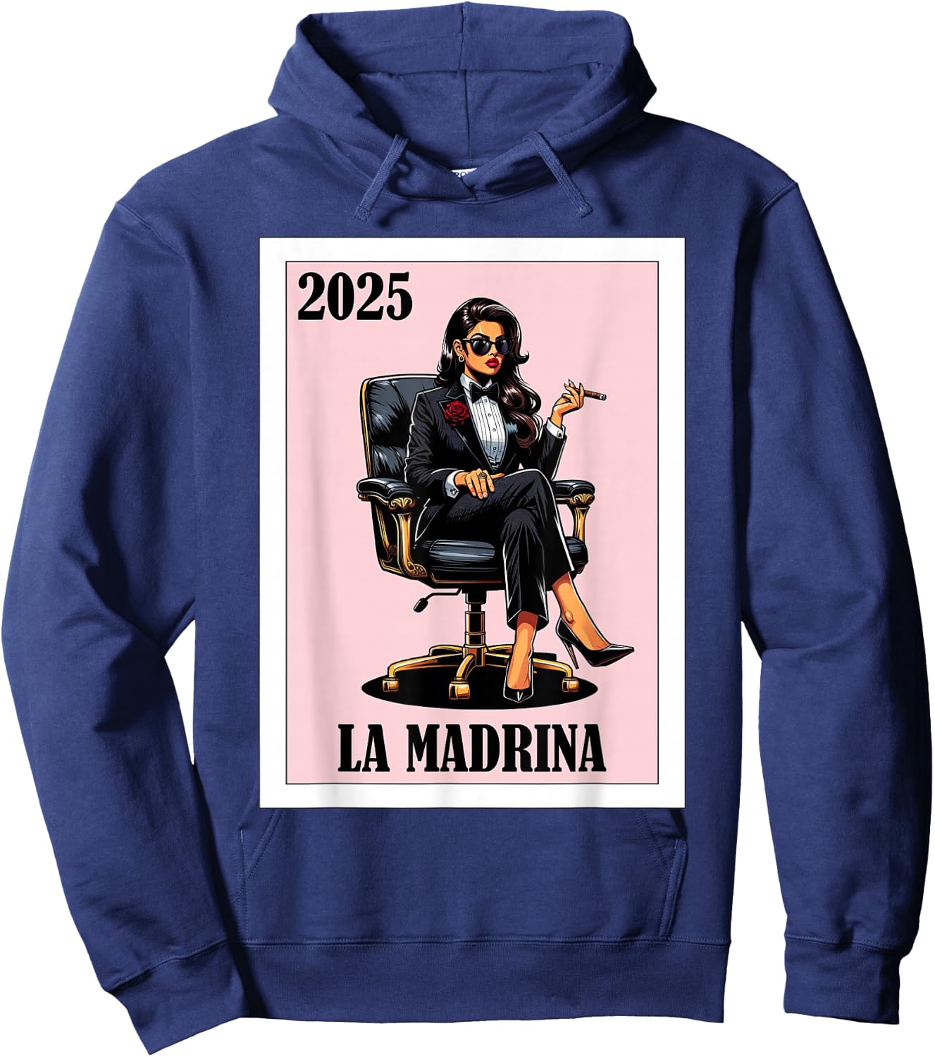 Funny Mexican Baptism Madrina Proposal 2025 - La Madrina Hoodie - Hoodie | Navy