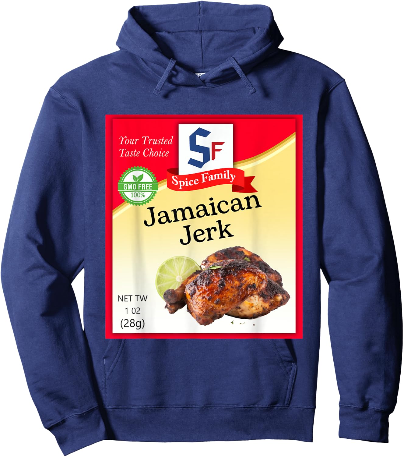 Jamaican Jerk Condiment Costume Holiday Spice Group Costumes Hoodie - Hoodie | Navy