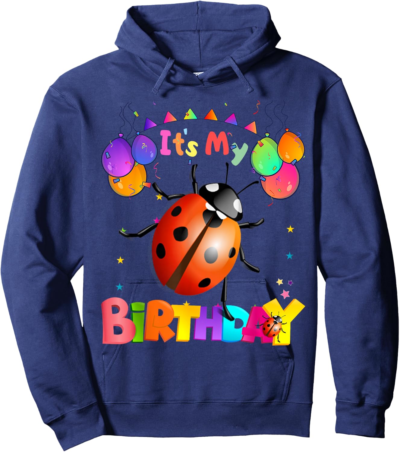 ladybug Birthday Happy Birthday Love ladybug Hoodie - Hoodie | Navy