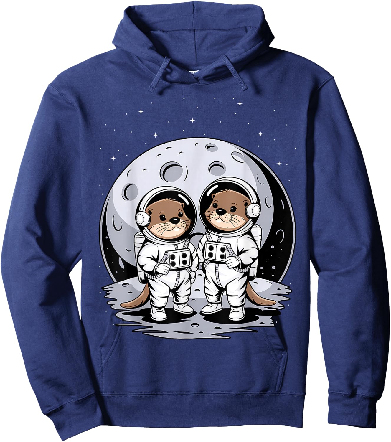Otter Astronaut Kids Otter Women Space Sea Otter Hoodie - Hoodie | Navy