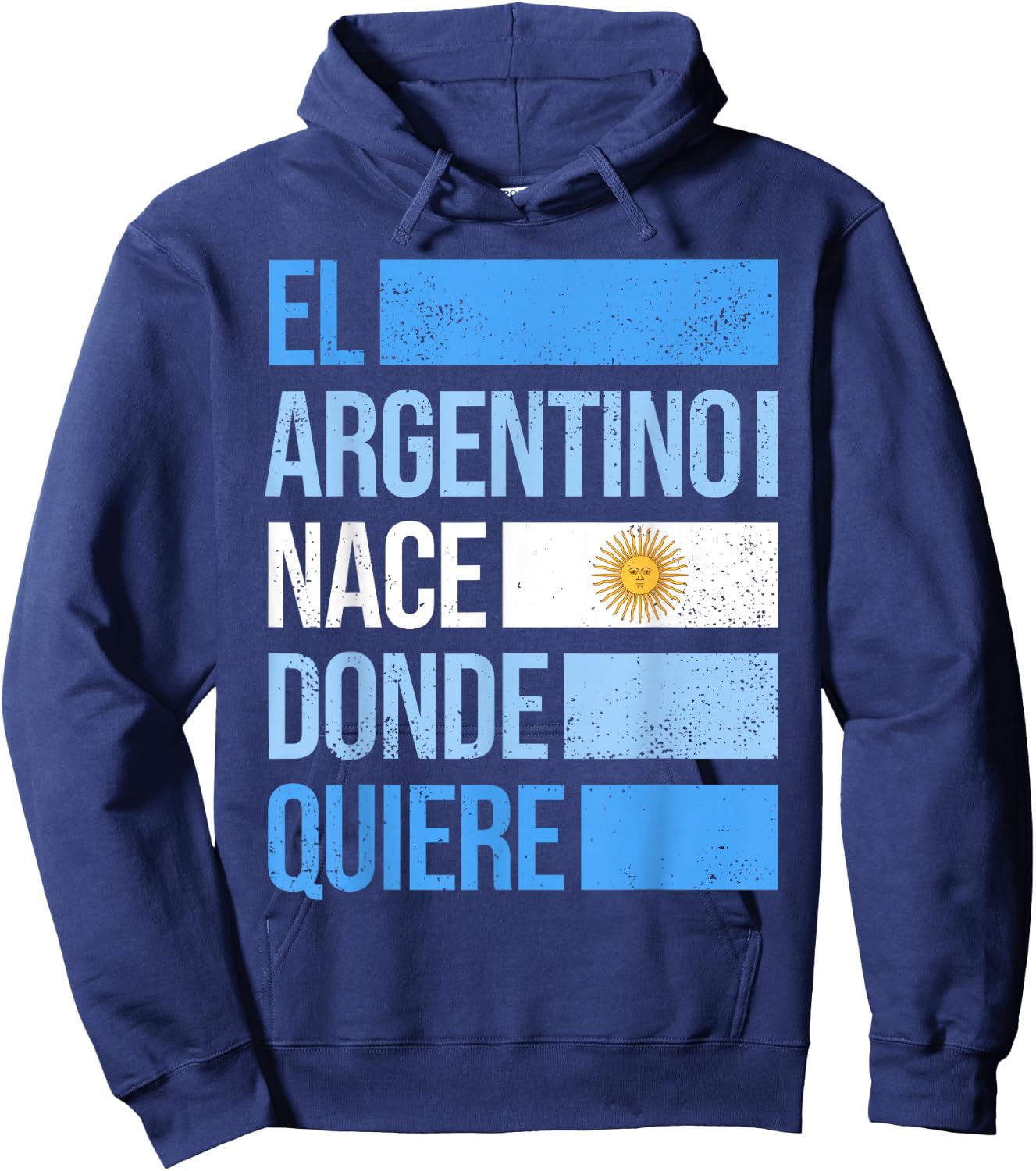 Honorary Argentine Argentina Flag Patriotic Argentinian Hoodie - Hoodie | Navy