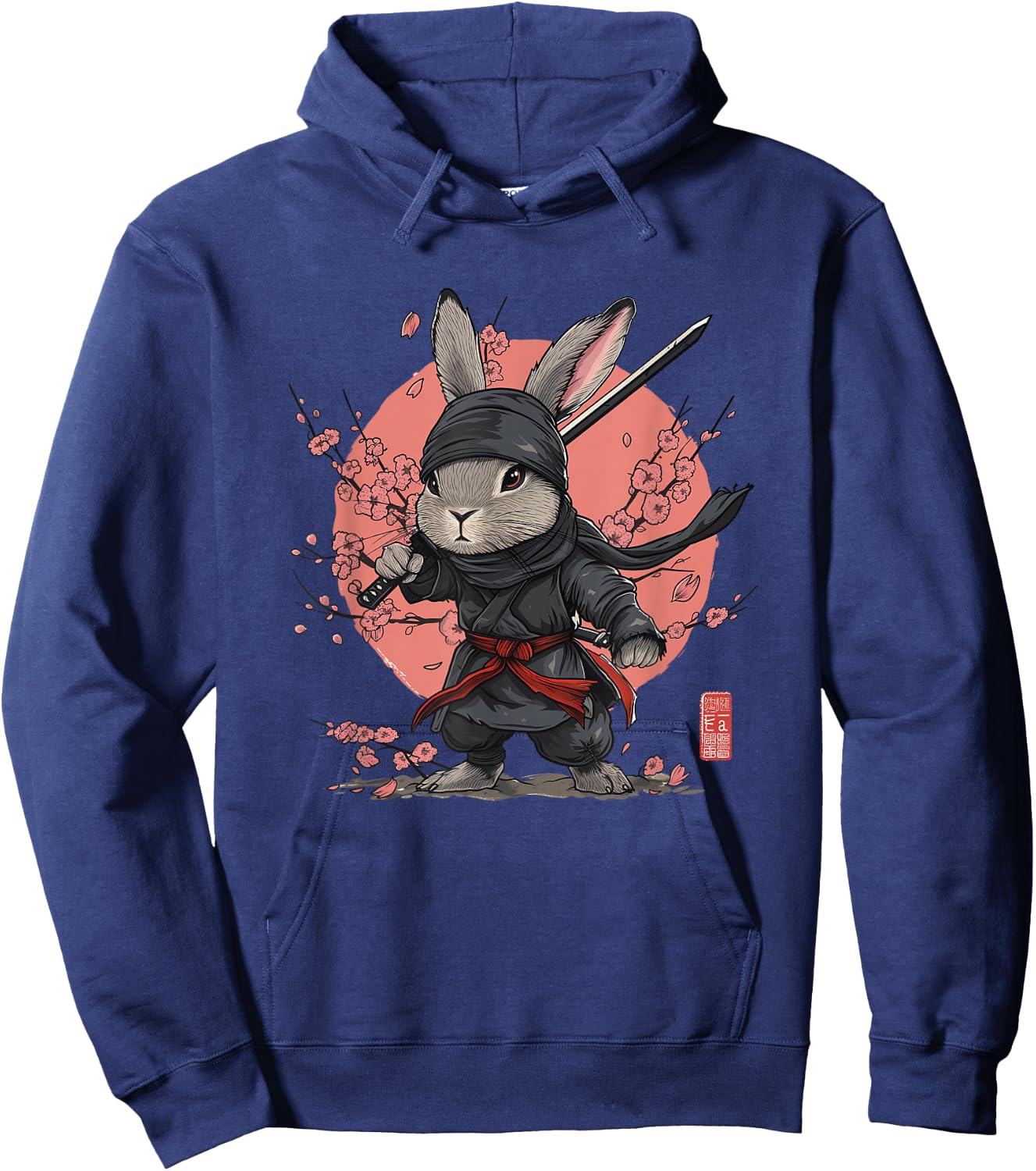 Anime Ninja Rabbit, Manga Easter Bunny Hoodie - Hoodie | Navy