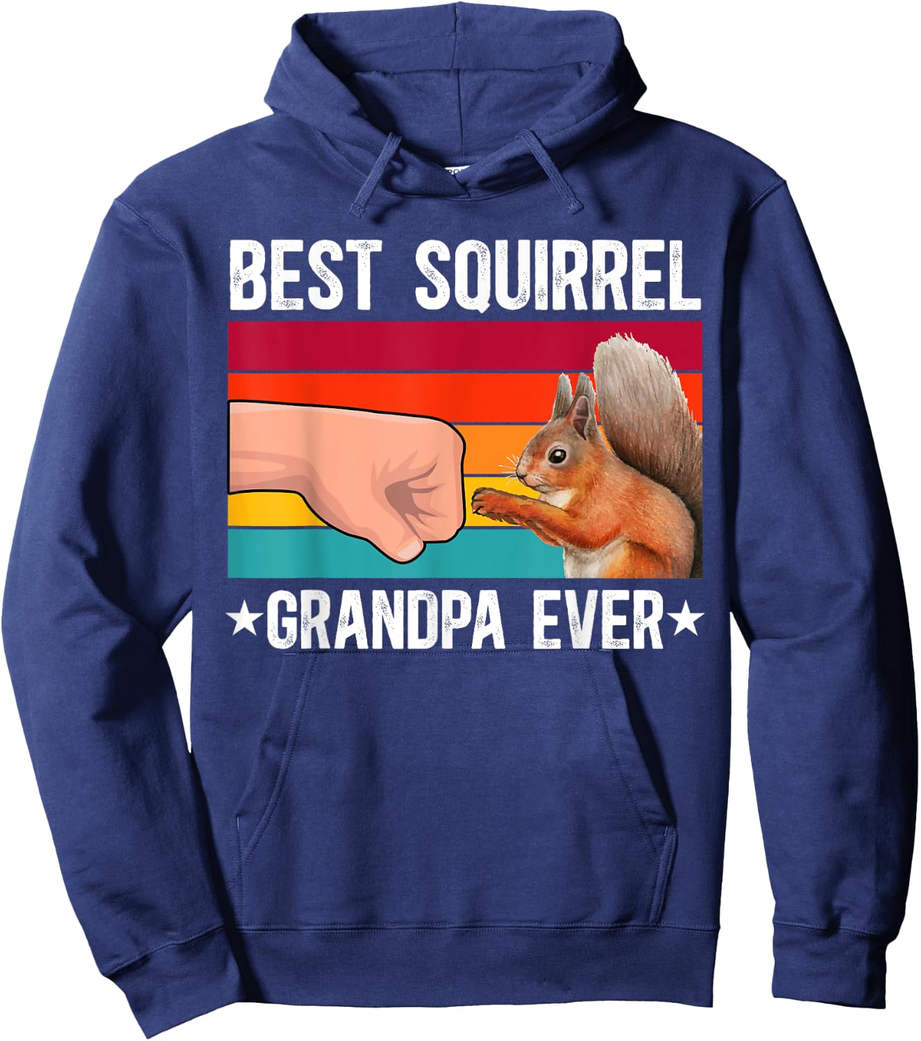 Best Squirrel Grandpa Ever Squirrel Owner Squirrel Lover Hoodie - Hoodie | Navy